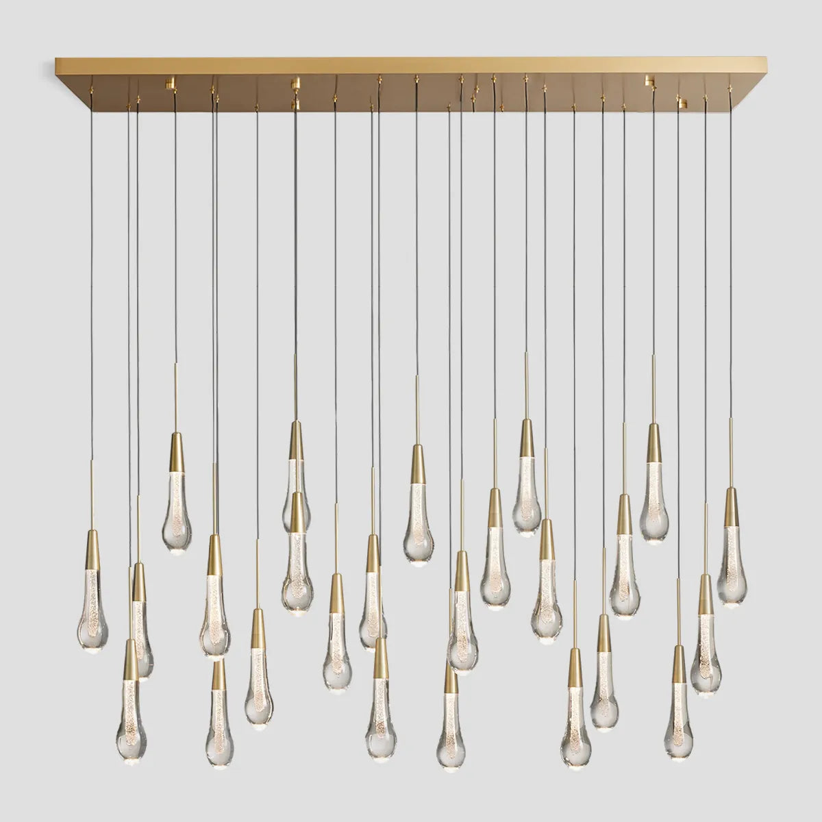 Solitaire Linear Chandelier 37'' 50'' 70'' 87"W 120"W