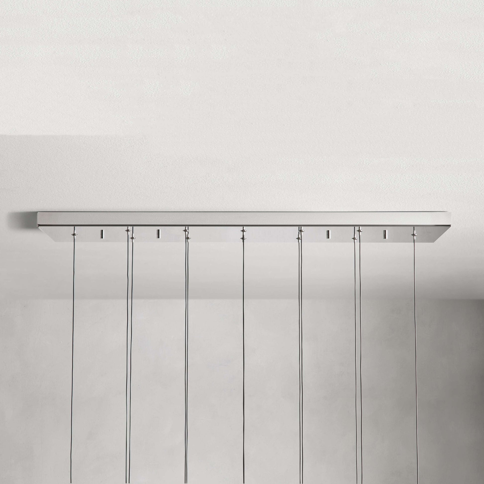 Denise Raindrop Glass Solitaire Linear Chandelier