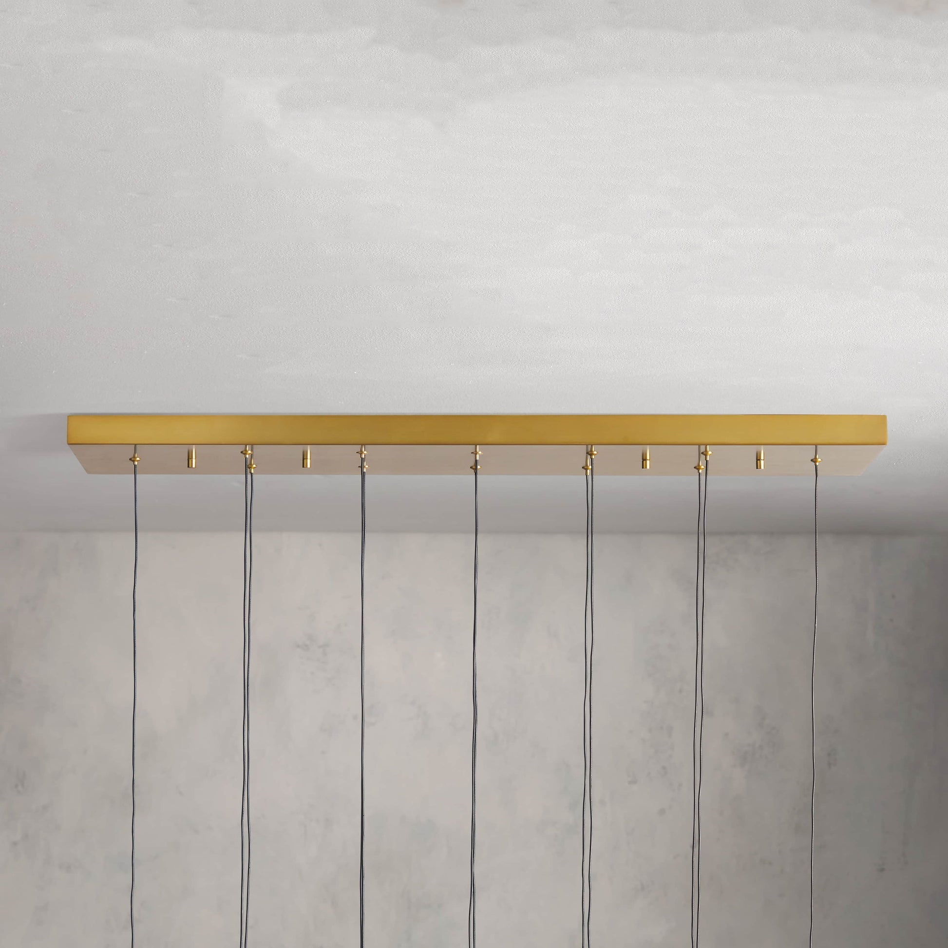 Denise Raindrop Glass Solitaire Linear Chandelier