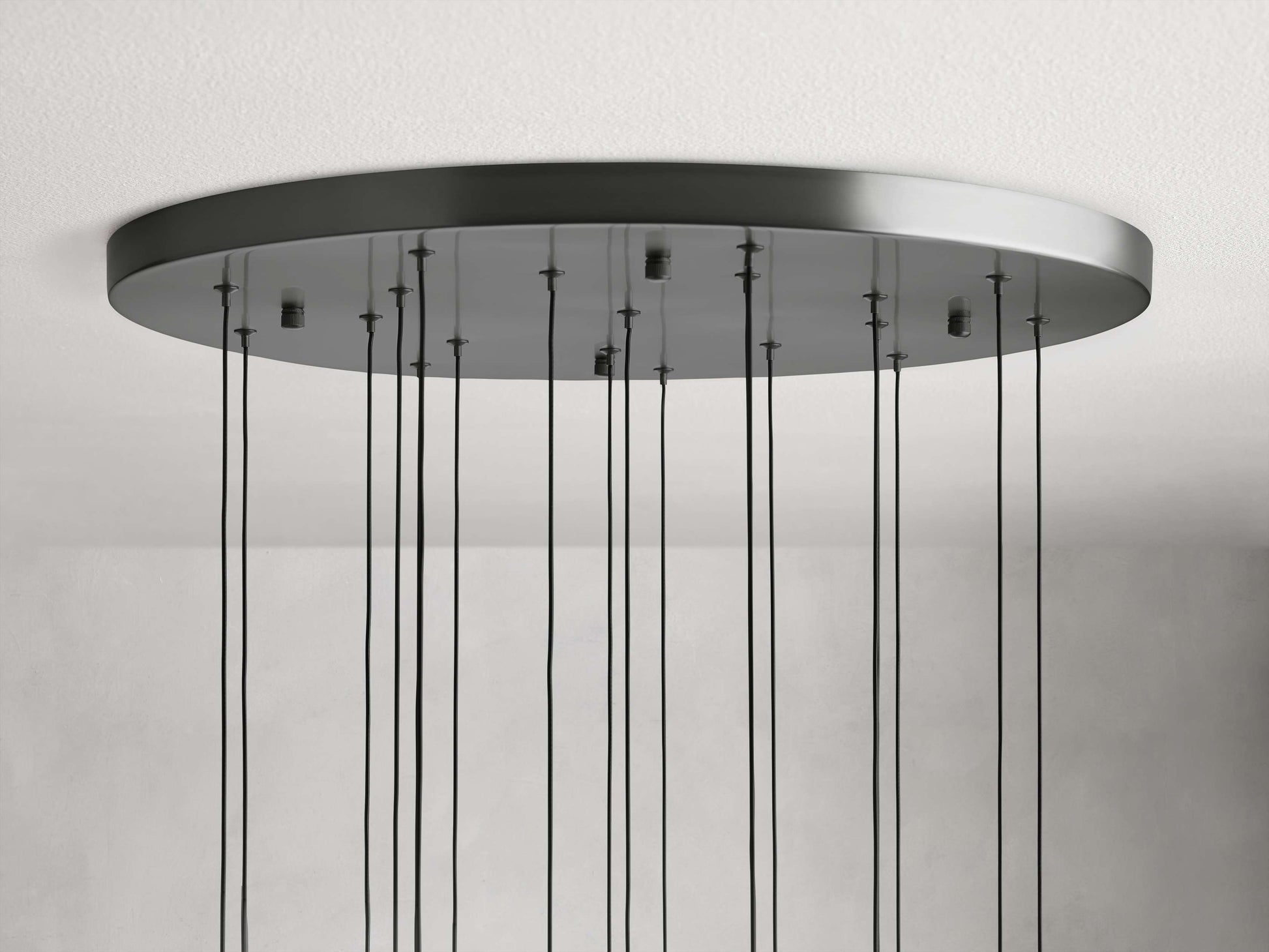 Denise Raindrop Glass Round Solitaire Chandelier