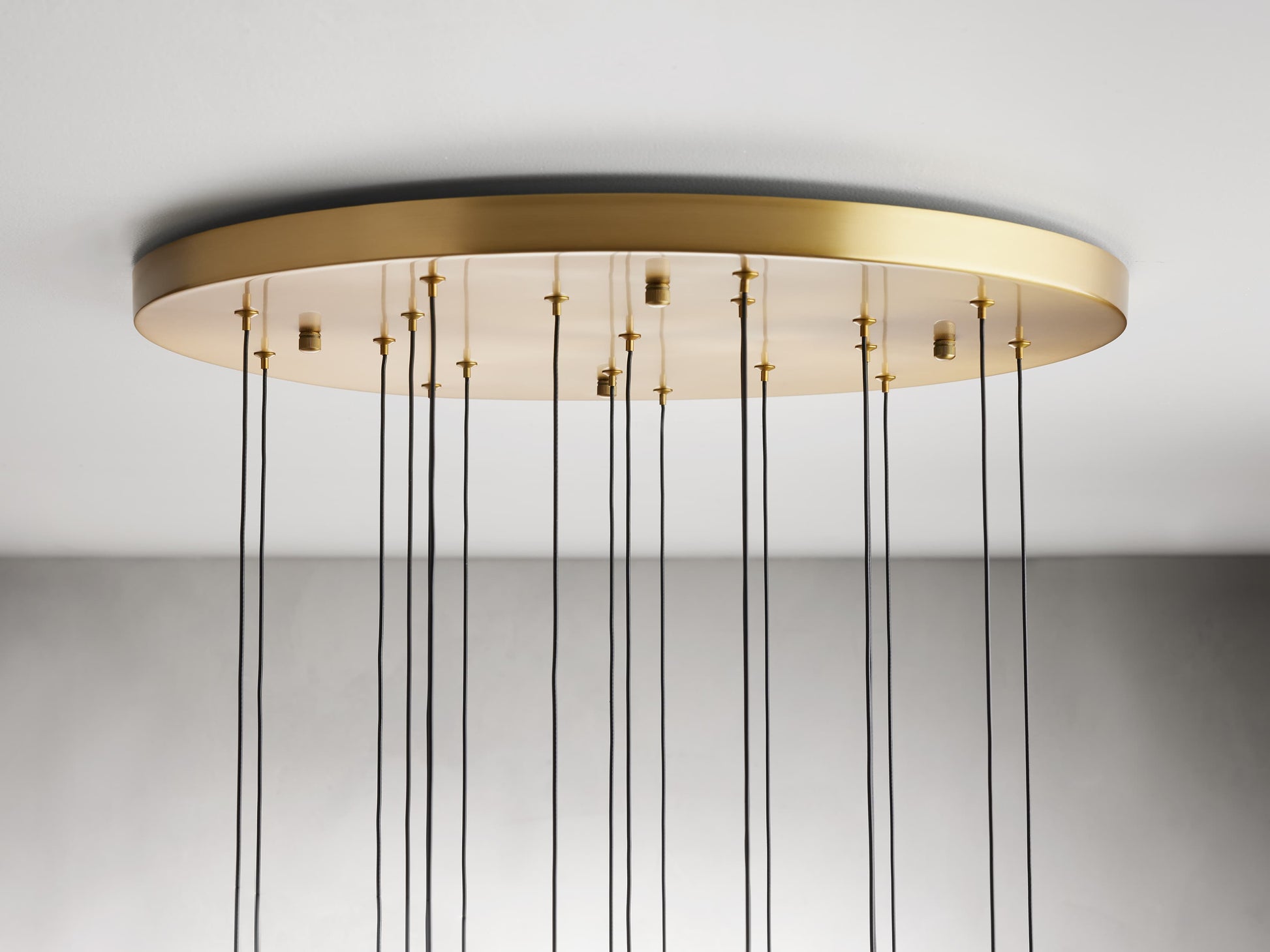 Denise Raindrop Glass Round Solitaire Chandelier
