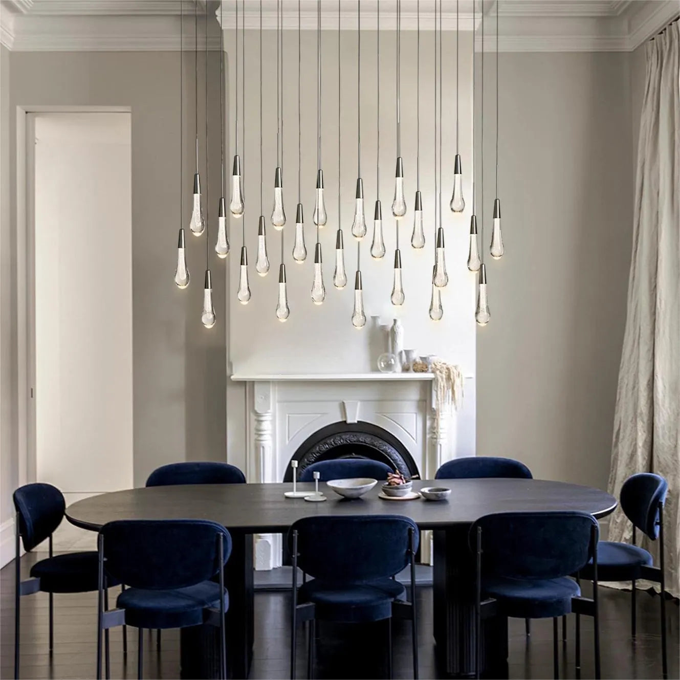 Solitaire Linear Chandelier 37'' 50'' 70'' 87"W 120"W