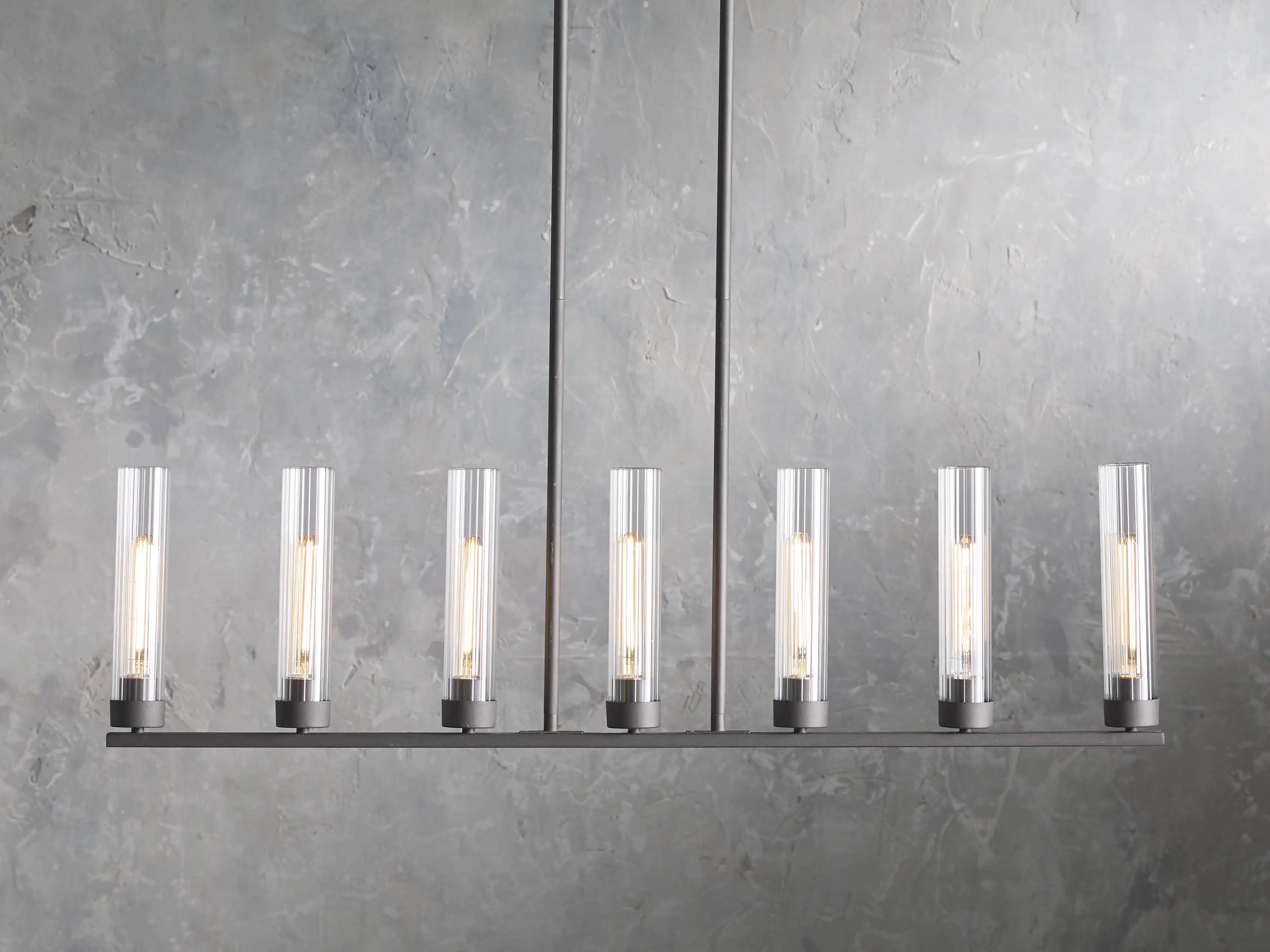 Andreas Modern Glass Linear Chandelier