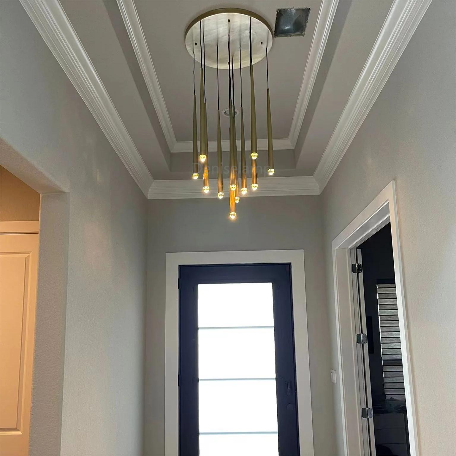 Twilight- Stylish modern art vertebrae tube shape crystal Round Chandelier 18"/24"/30"/48"
