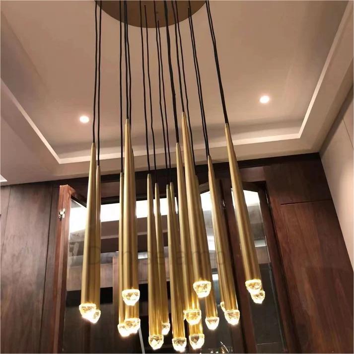 Twilight- Stylish modern art vertebrae tube shape crystal Round Chandelier 18"/24"/30"/48"