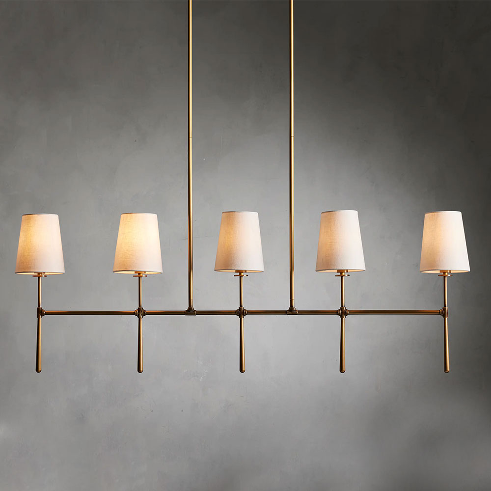 Denise Rhodes Linear Chandelier 5 Light / 6 Ligth