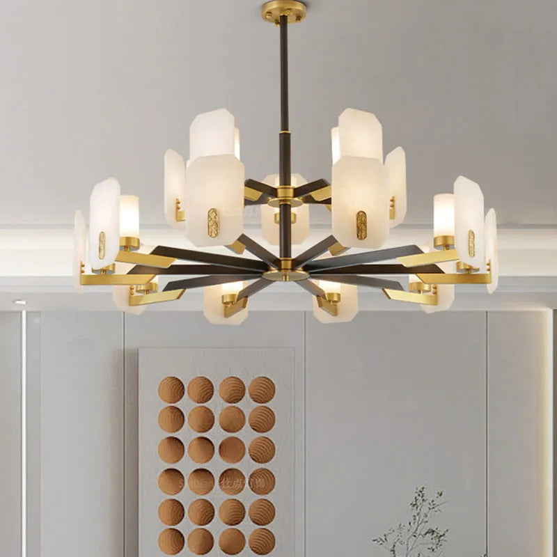 LiLy Marble Round Chandelier