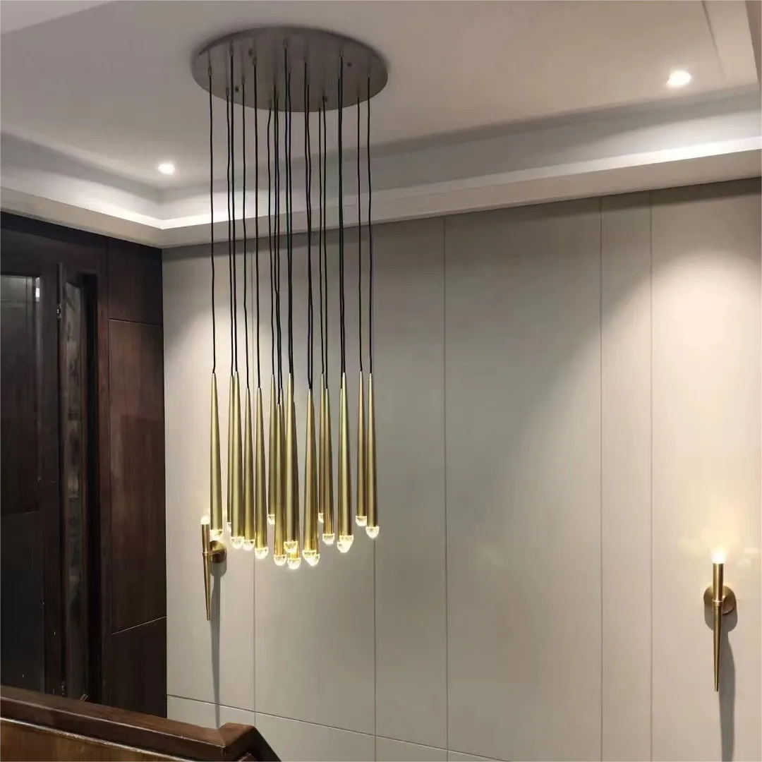 Twilight- Stylish modern art vertebrae tube shape crystal Round Chandelier 18"/24"/30"/48"