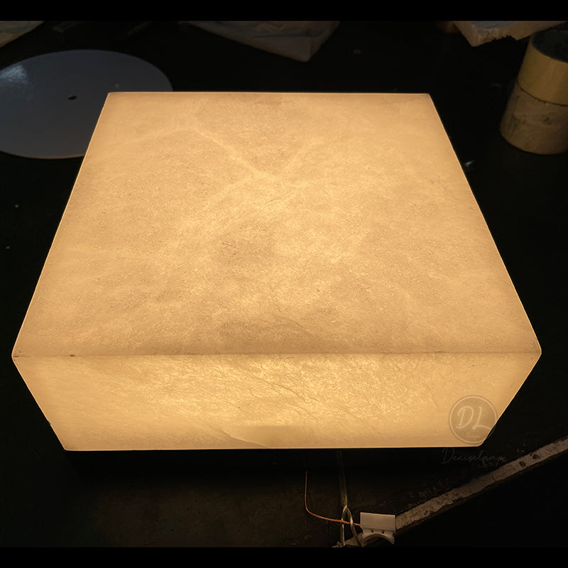Glow Calcite Square Flushmount 6"10"14"