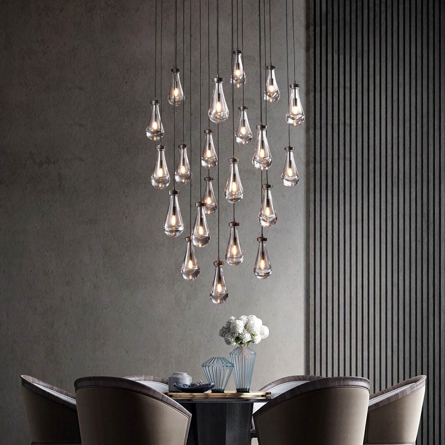 Seaward Raindrop Modern Exquisite Glass round chandelier 18"/36"/47"/60"