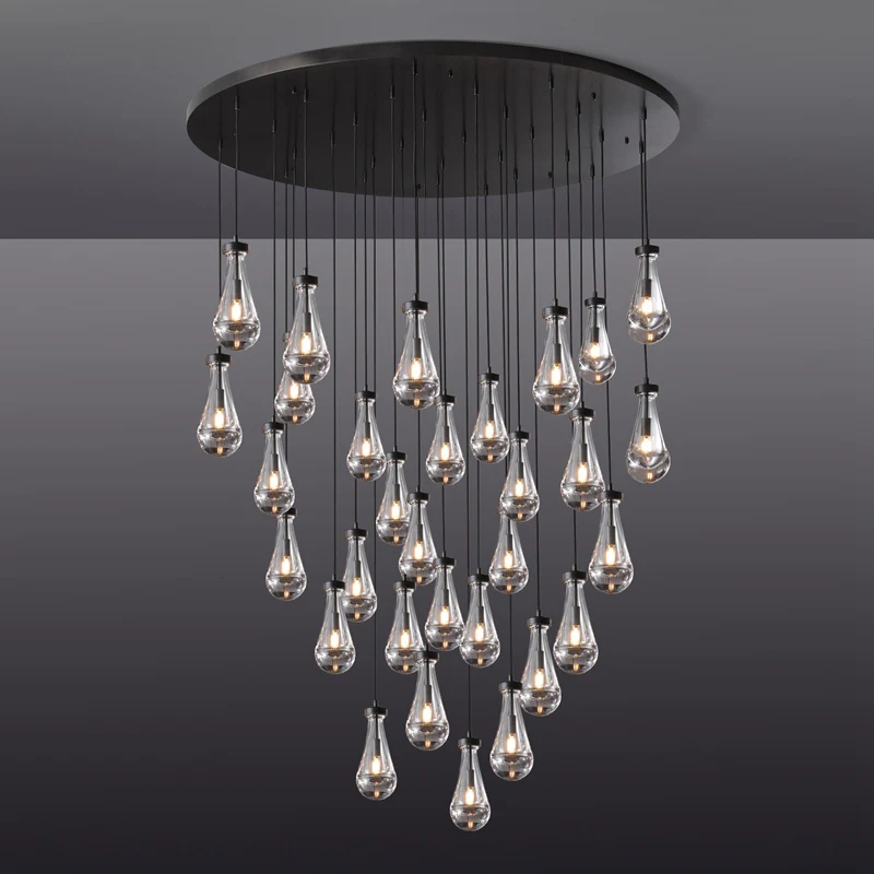 Seaward Raindrop Modern Exquisite Glass round chandelier 18"/36"/47"/60"