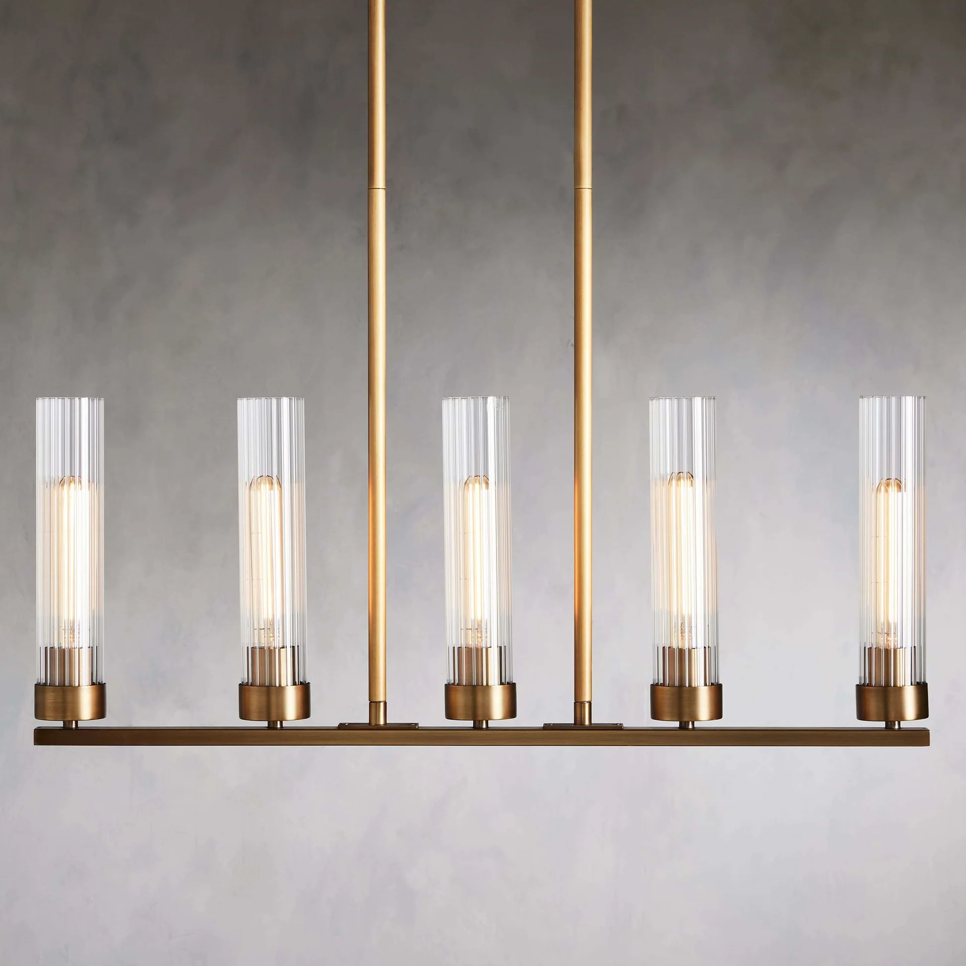 Andreas Modern Glass Linear Chandelier