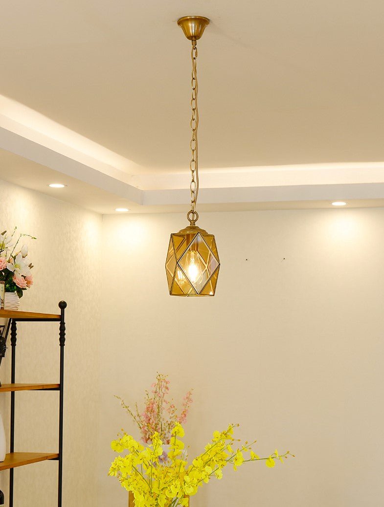 Deniselamp® Art Deco Diamond Pendant Lamp for Dining Room, Balcony, Bar 1C Tea