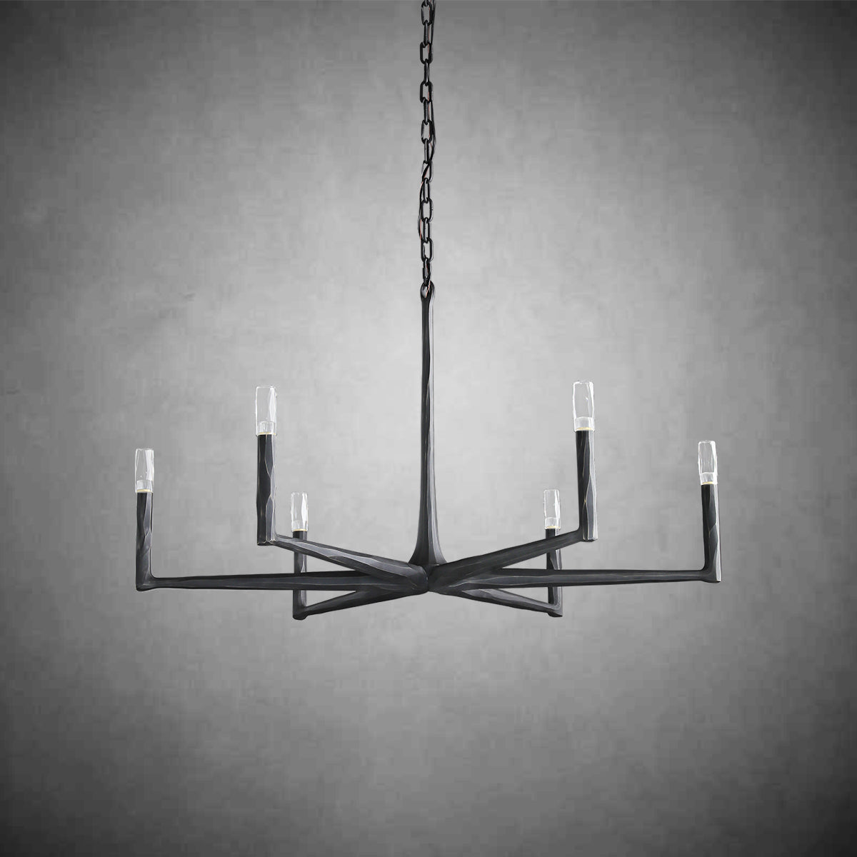 Huts Vintage Twig Stripe Texture Round Chandelier 36"/48"/60"