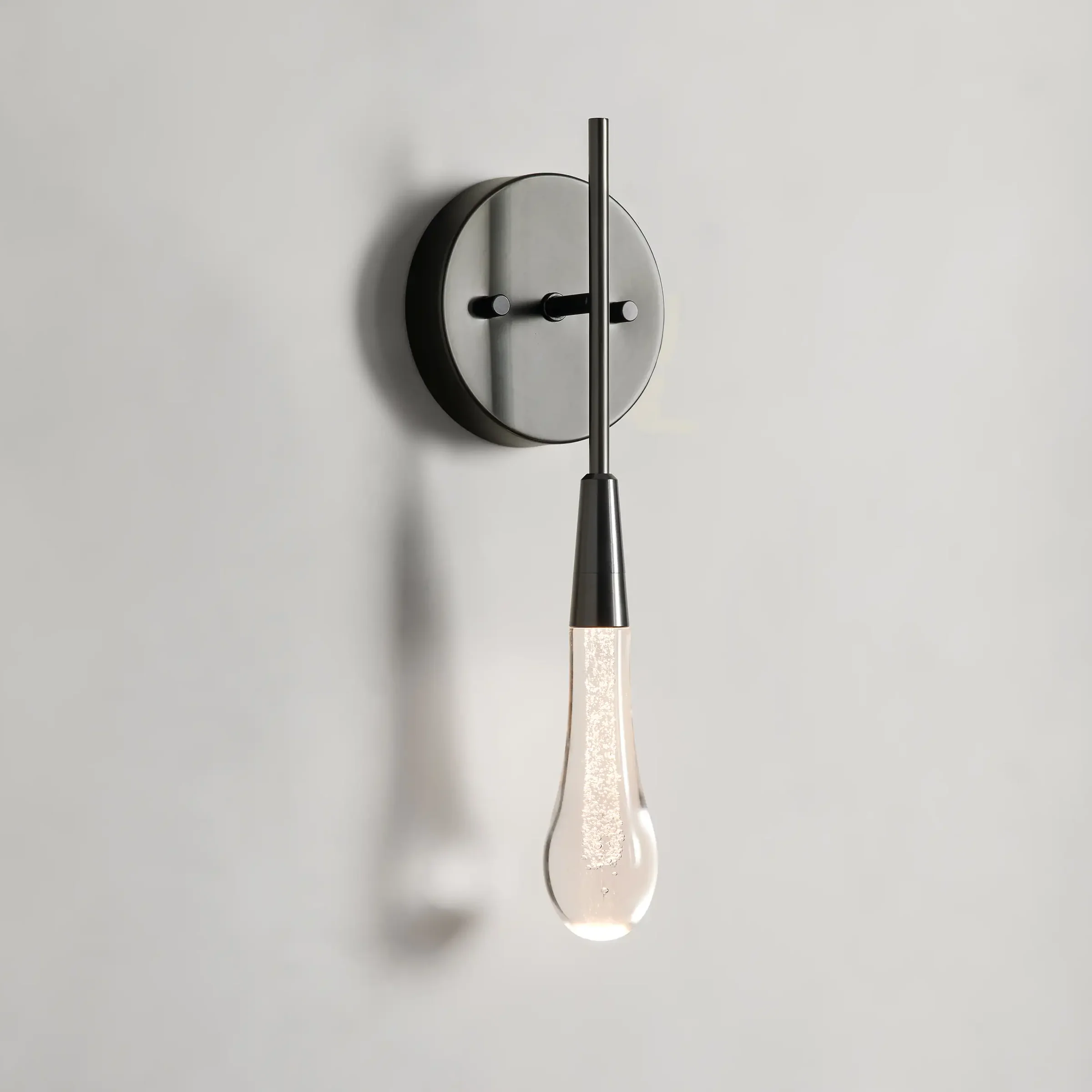 Denise Raindrop Glass Solitaire Wall Sconces For Bedroom