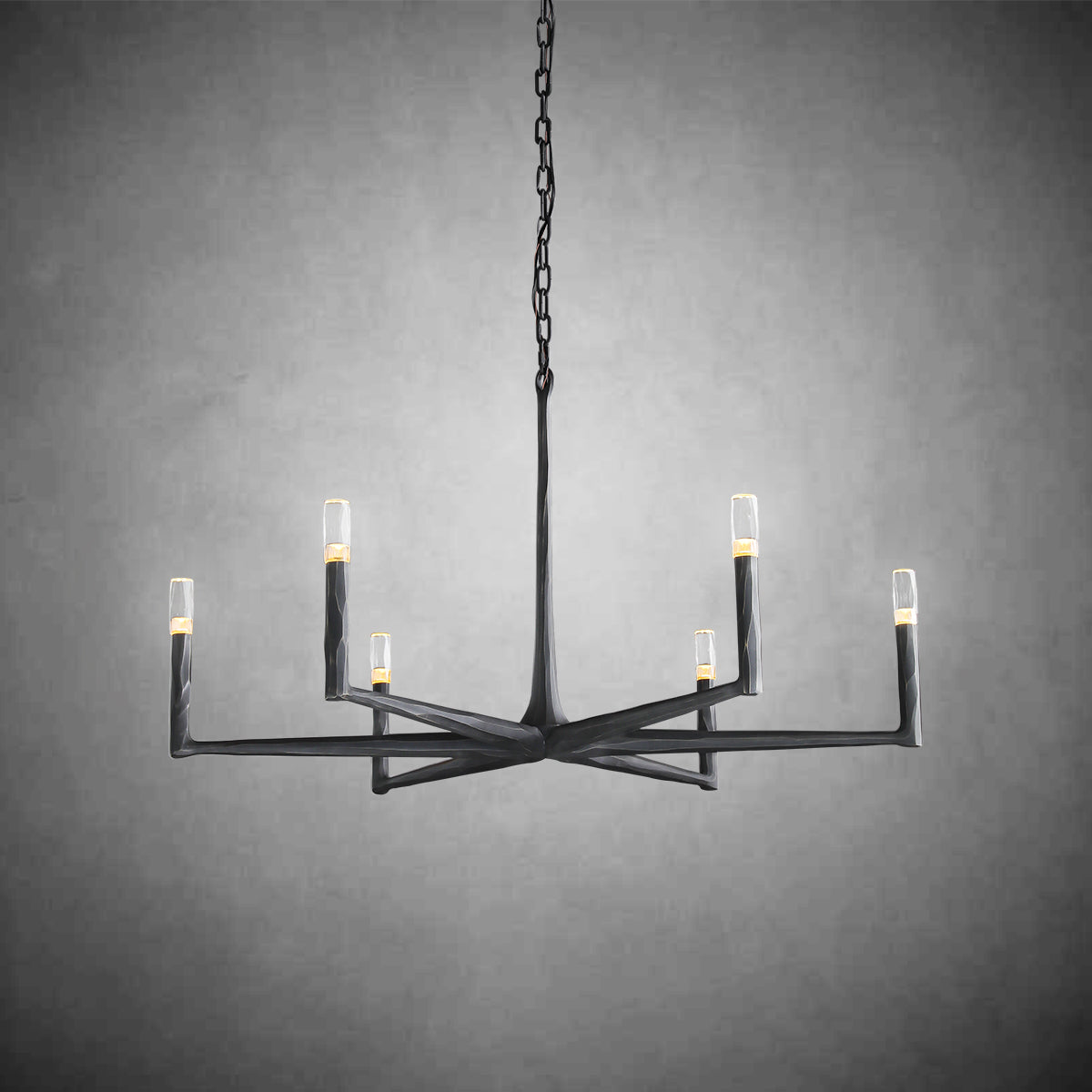 Huts Vintage Twig Stripe Texture Round Chandelier 36"/48"/60"