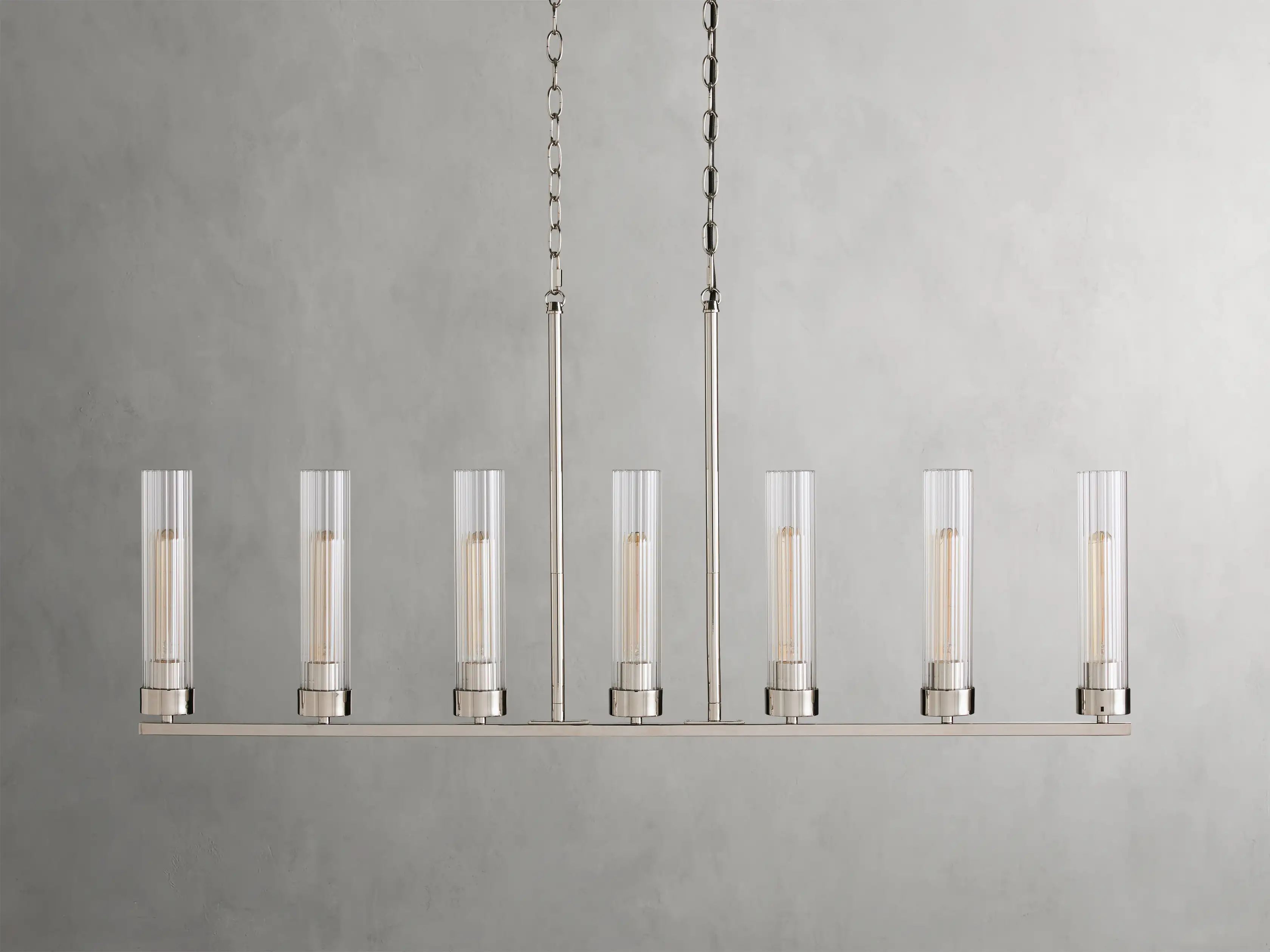 Andreas Modern Glass Linear Chandelier