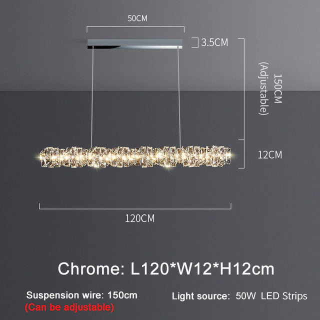 Bacci Modern Crystal Dining Room 60'' Chandelier
