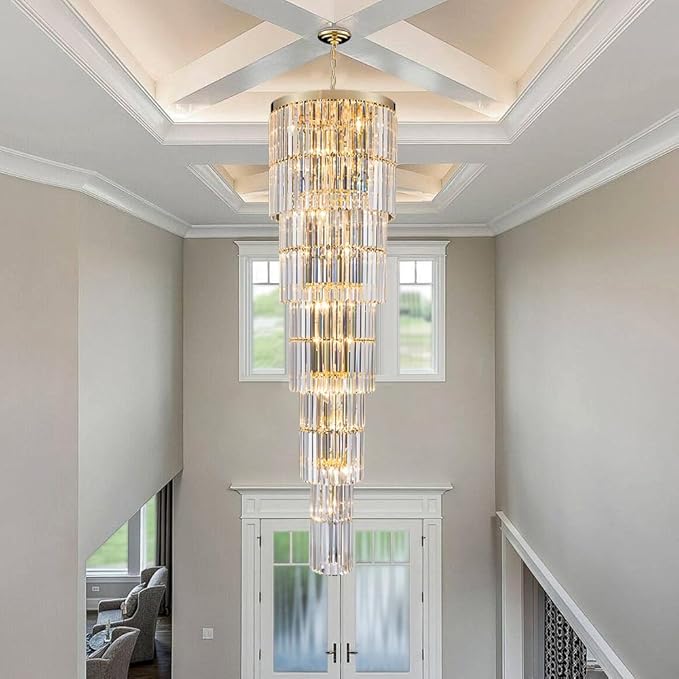 Luxury Modern Long Staircase K9 Chandeliers