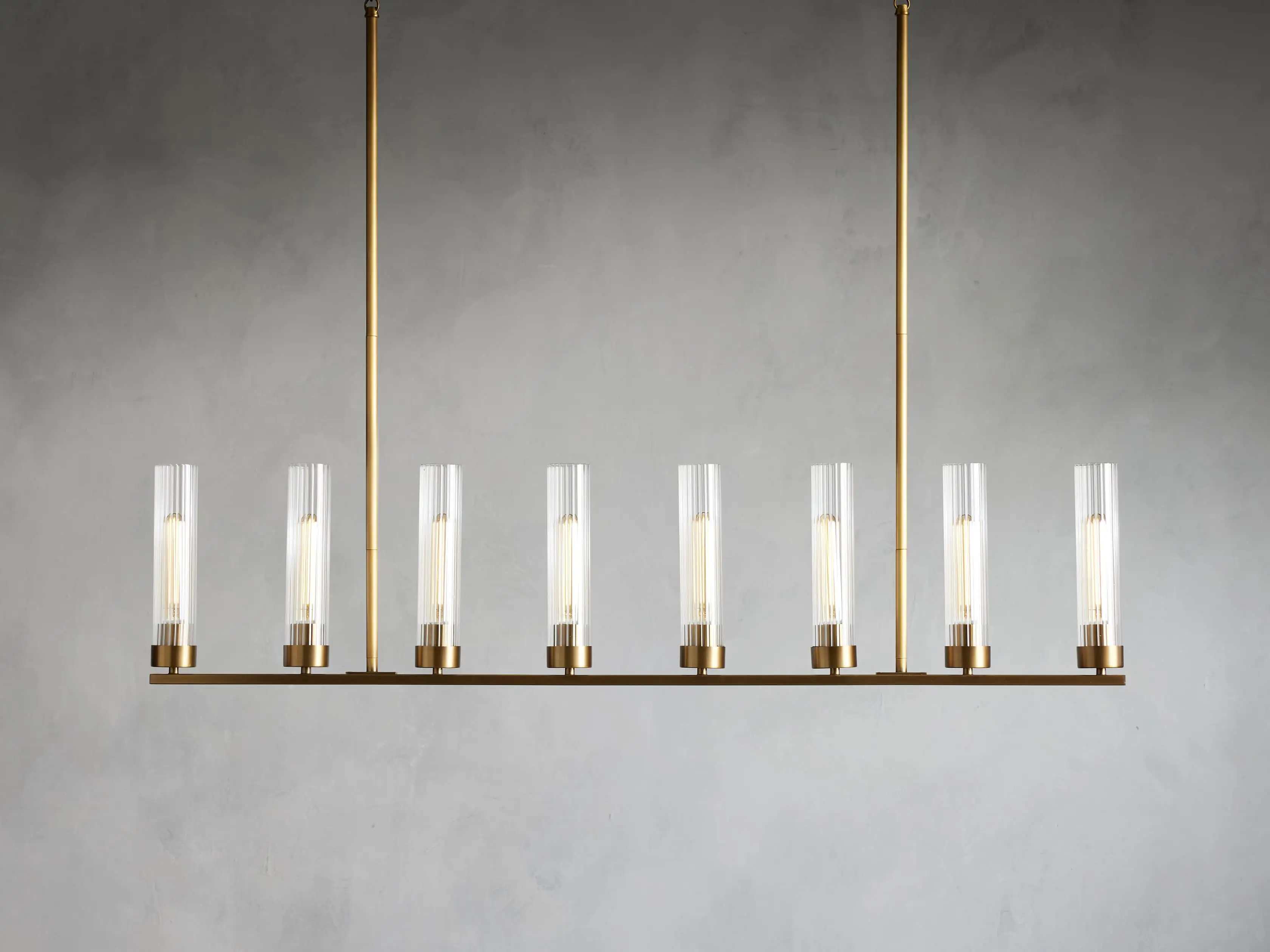 Andreas Modern Glass Linear Chandelier