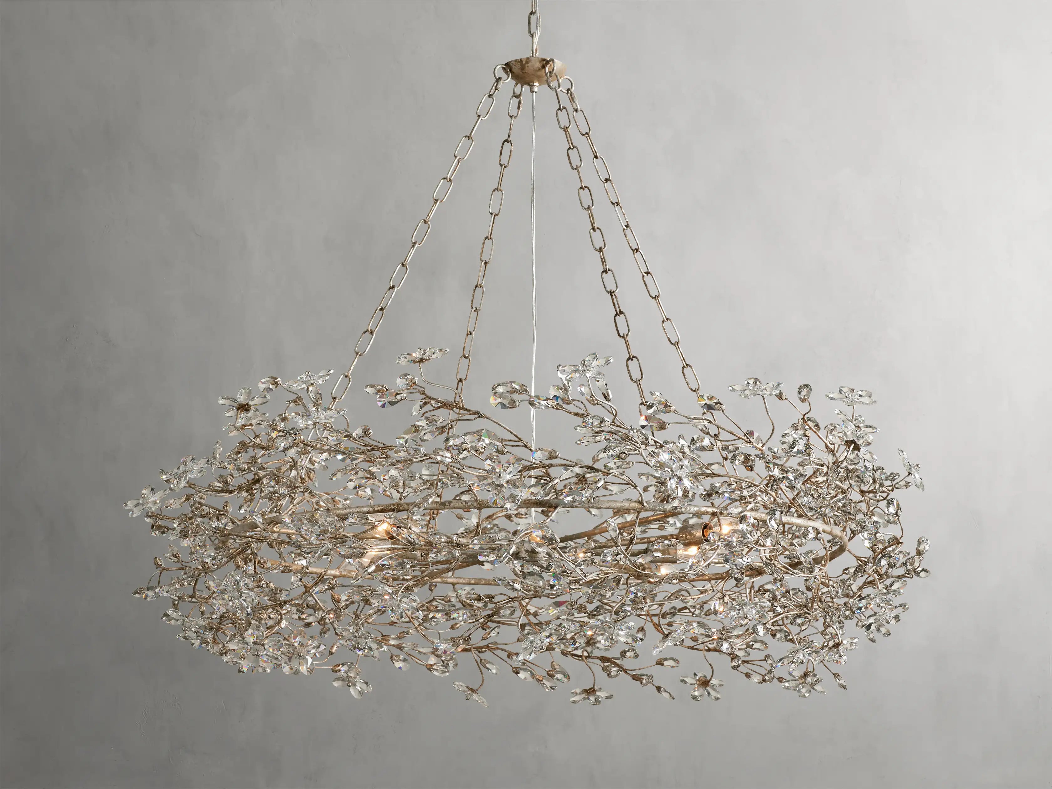 Fiore Crystal Flowers Creative Crown Chandelier 39" 48" 60"