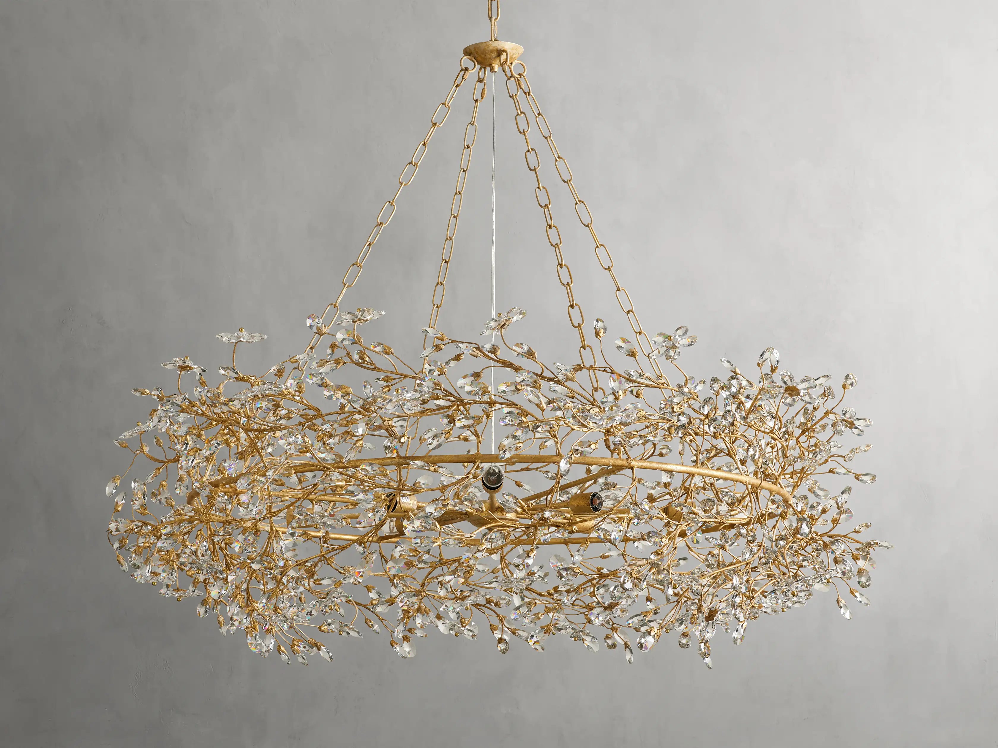 Fiore Crystal Flowers Creative Crown Chandelier 39" 48" 60"