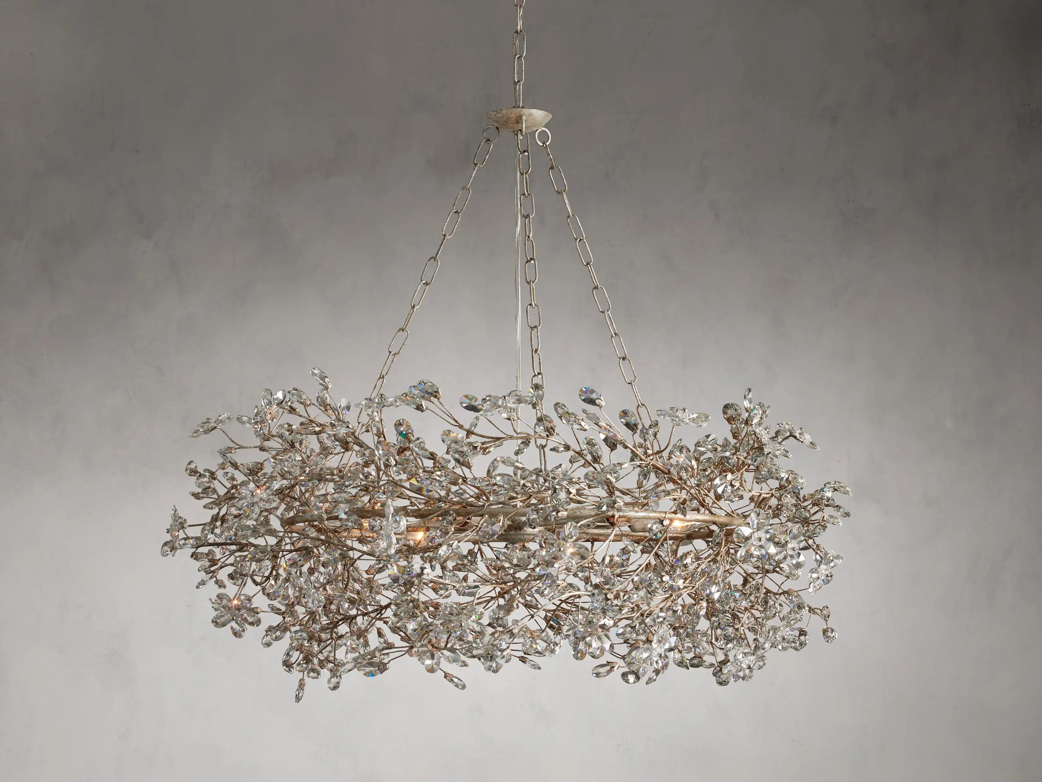Fiore Crystal Flowers Creative Crown Chandelier 39" 48" 60"