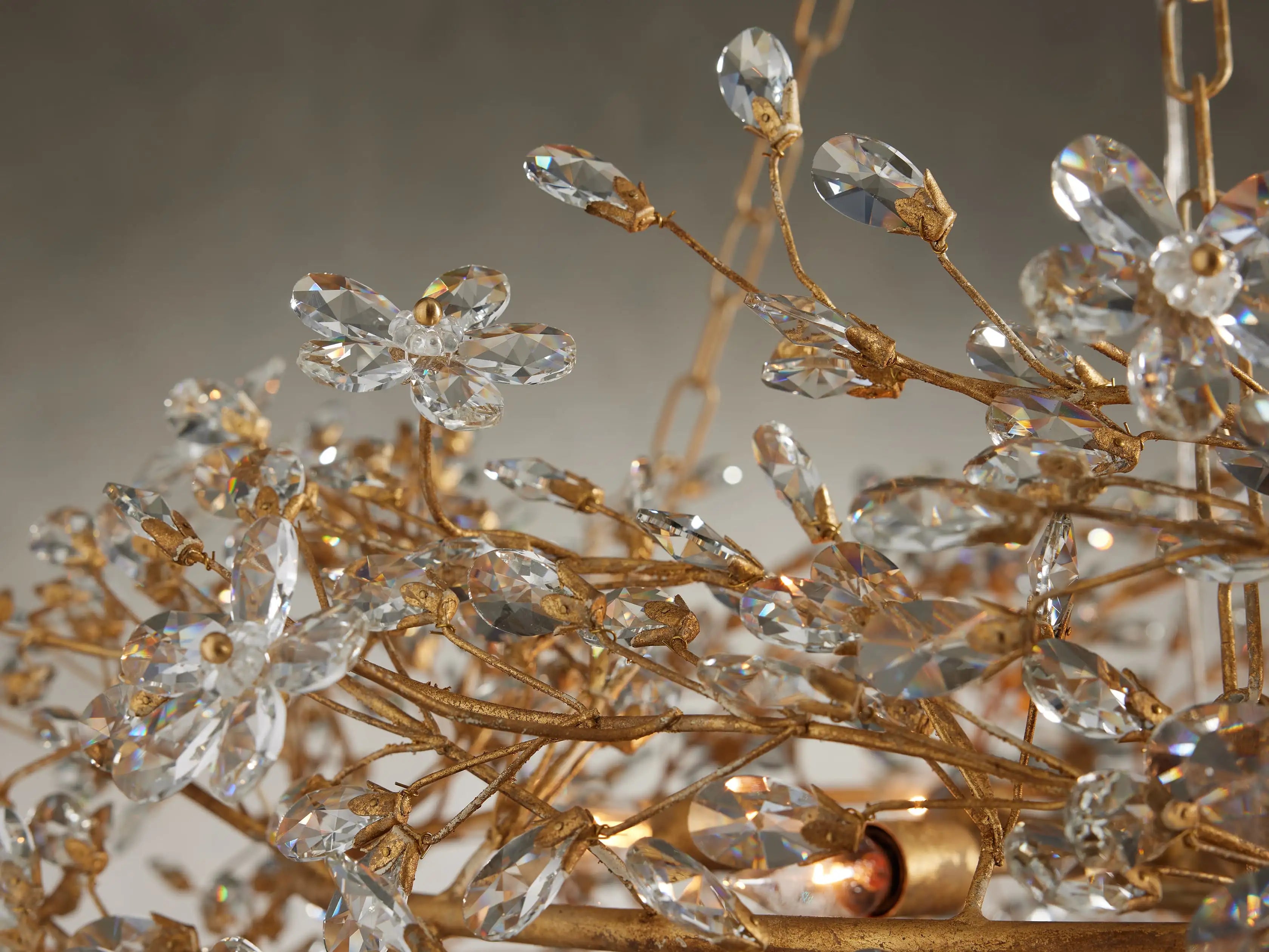 Fiore Crystal Flowers Creative Crown Chandelier 39" 48" 60"