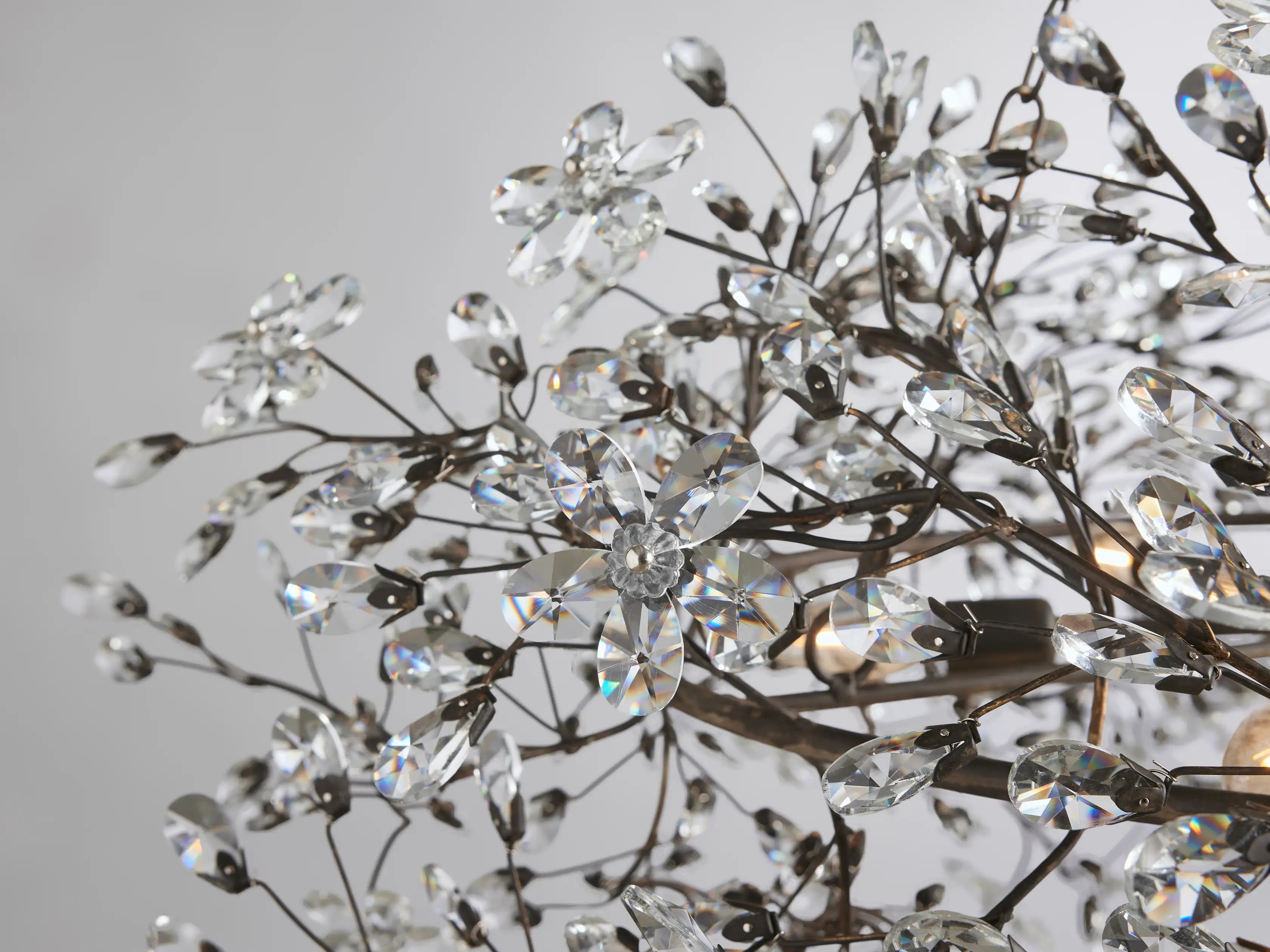 Fiore Crystal Flowers Creative Crown Chandelier 39" 48" 60"