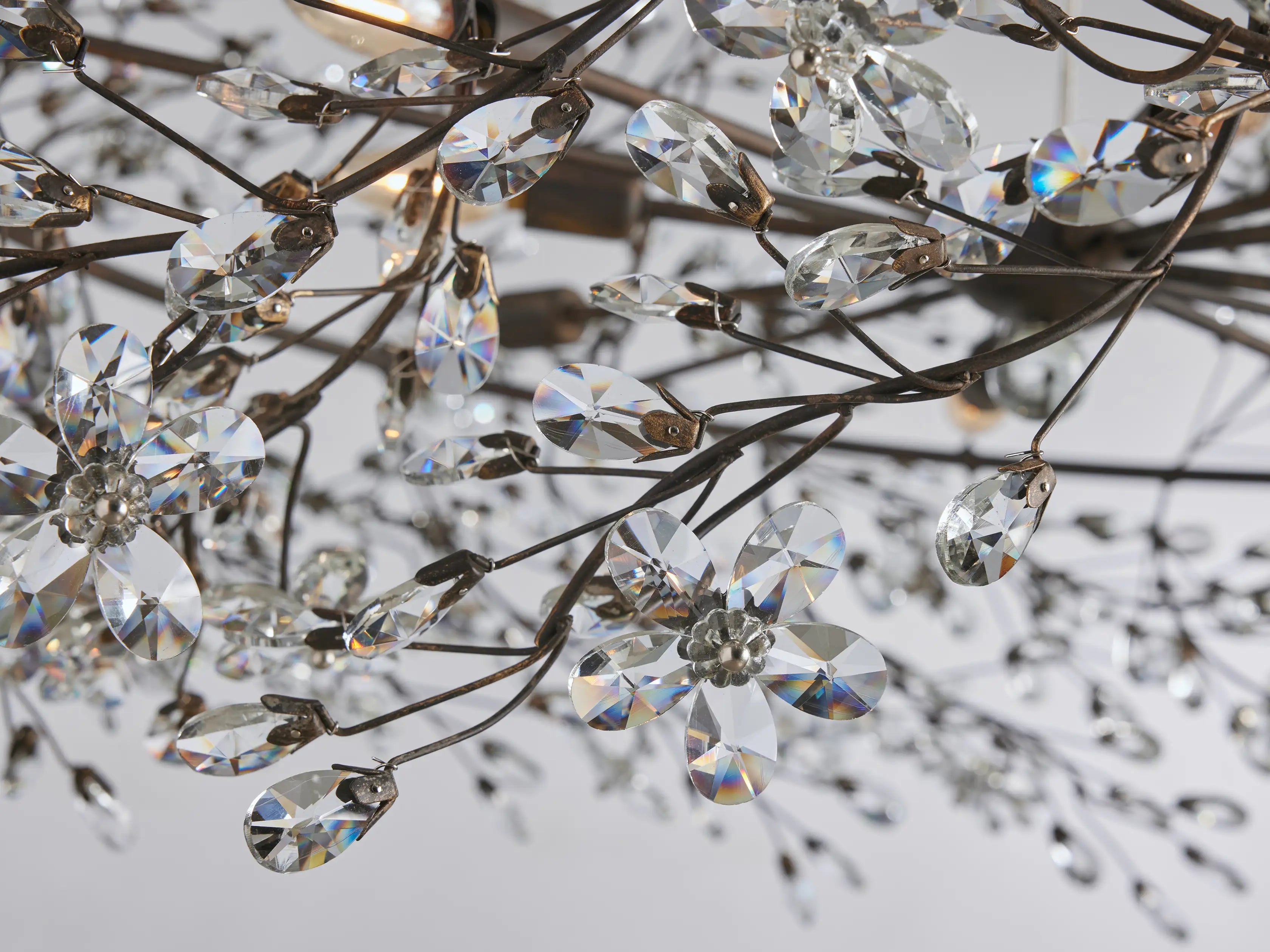 Fiore Crystal Flowers Creative Crown Chandelier 39" 48" 60"
