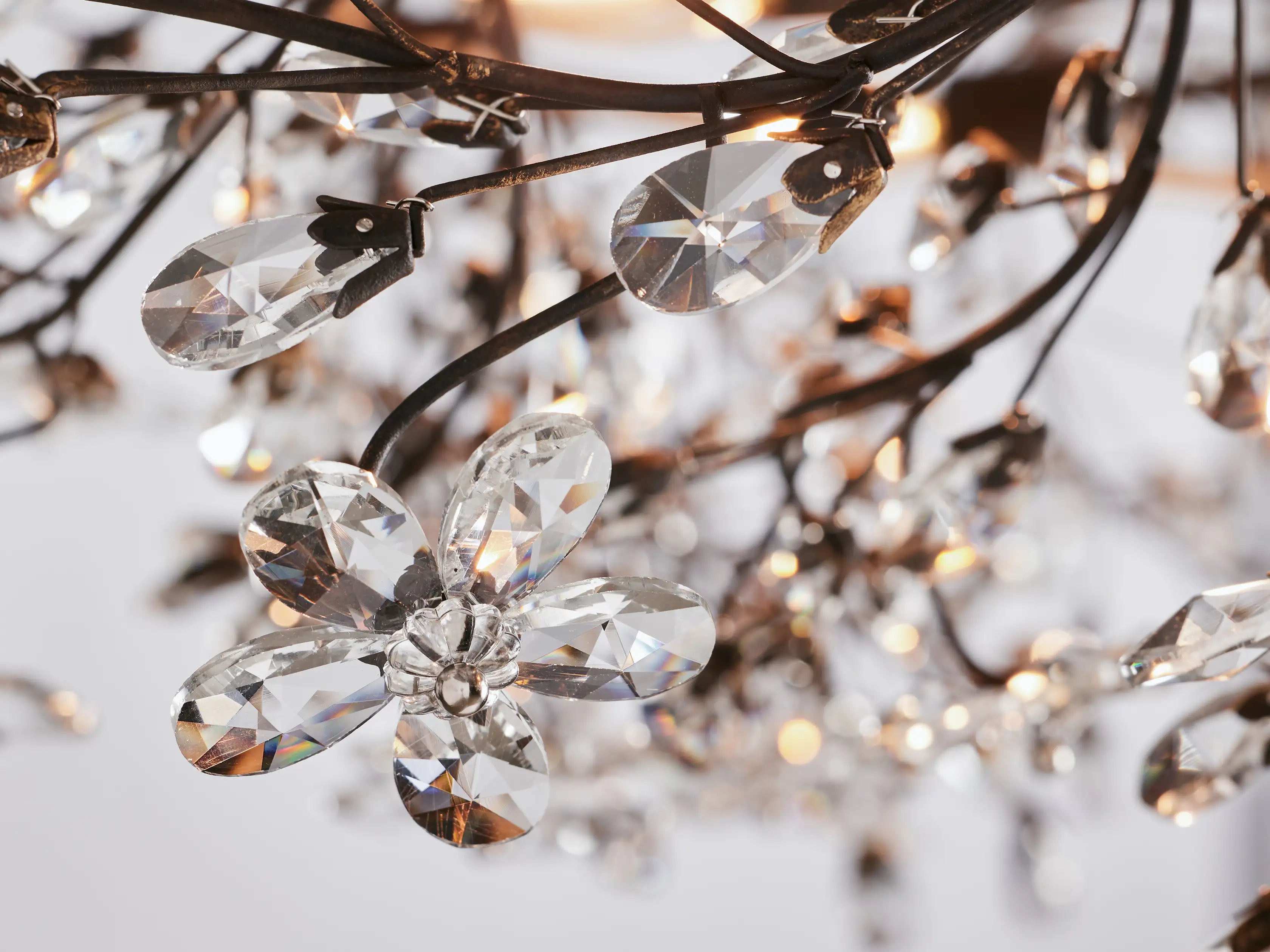 Fiore Crystal Flowers Creative Crown Chandelier 39" 48" 60"