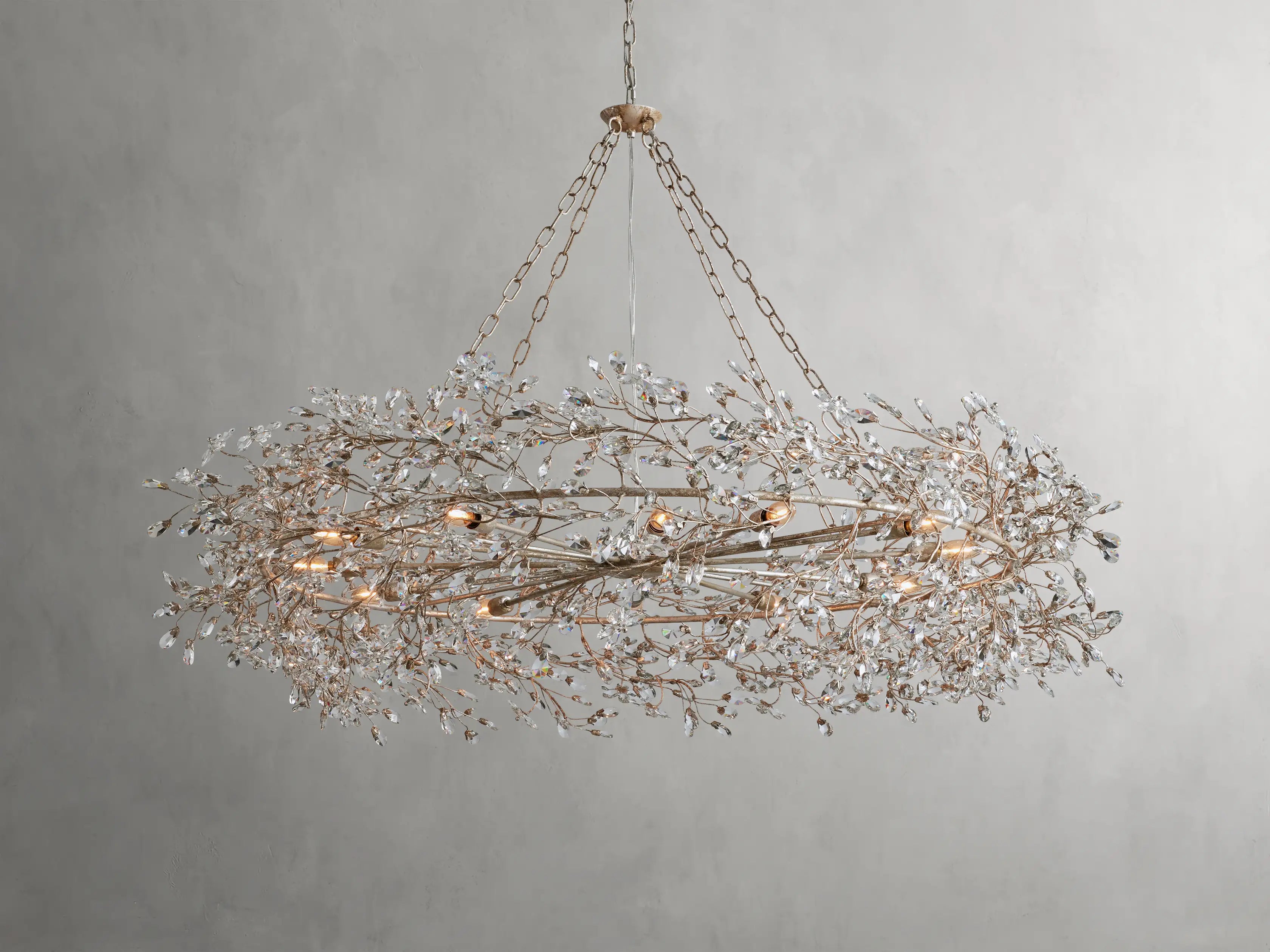 Fiore Crystal Flowers Creative Crown Chandelier 39" 48" 60"