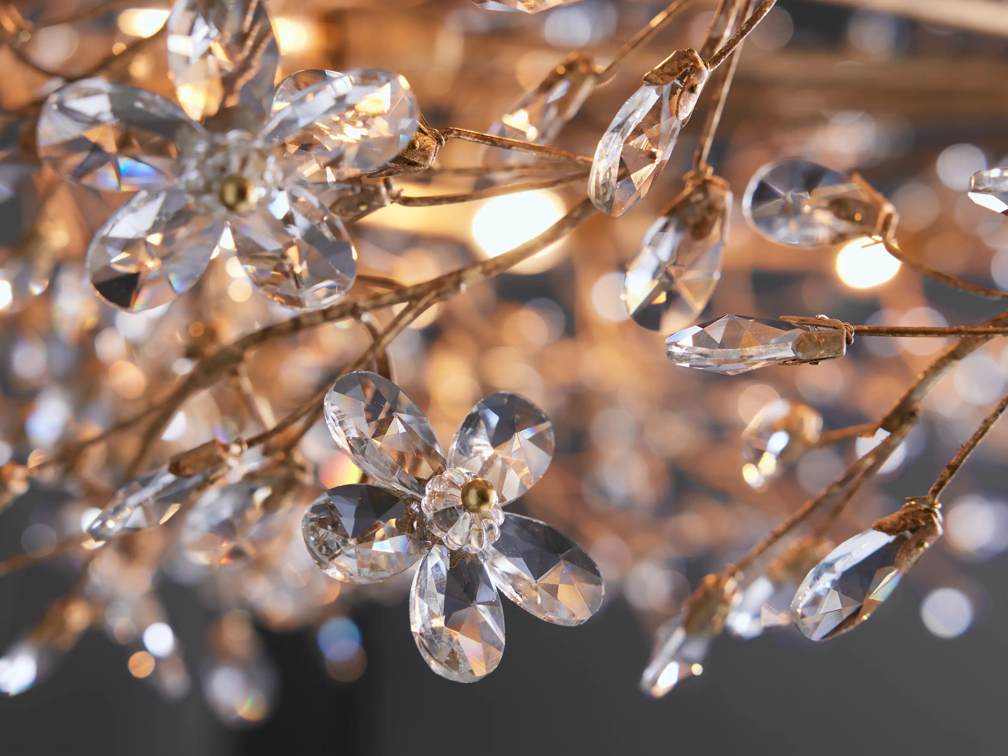 Fiore Crystal Flowers Creative Crown Chandelier 39" 48" 60"