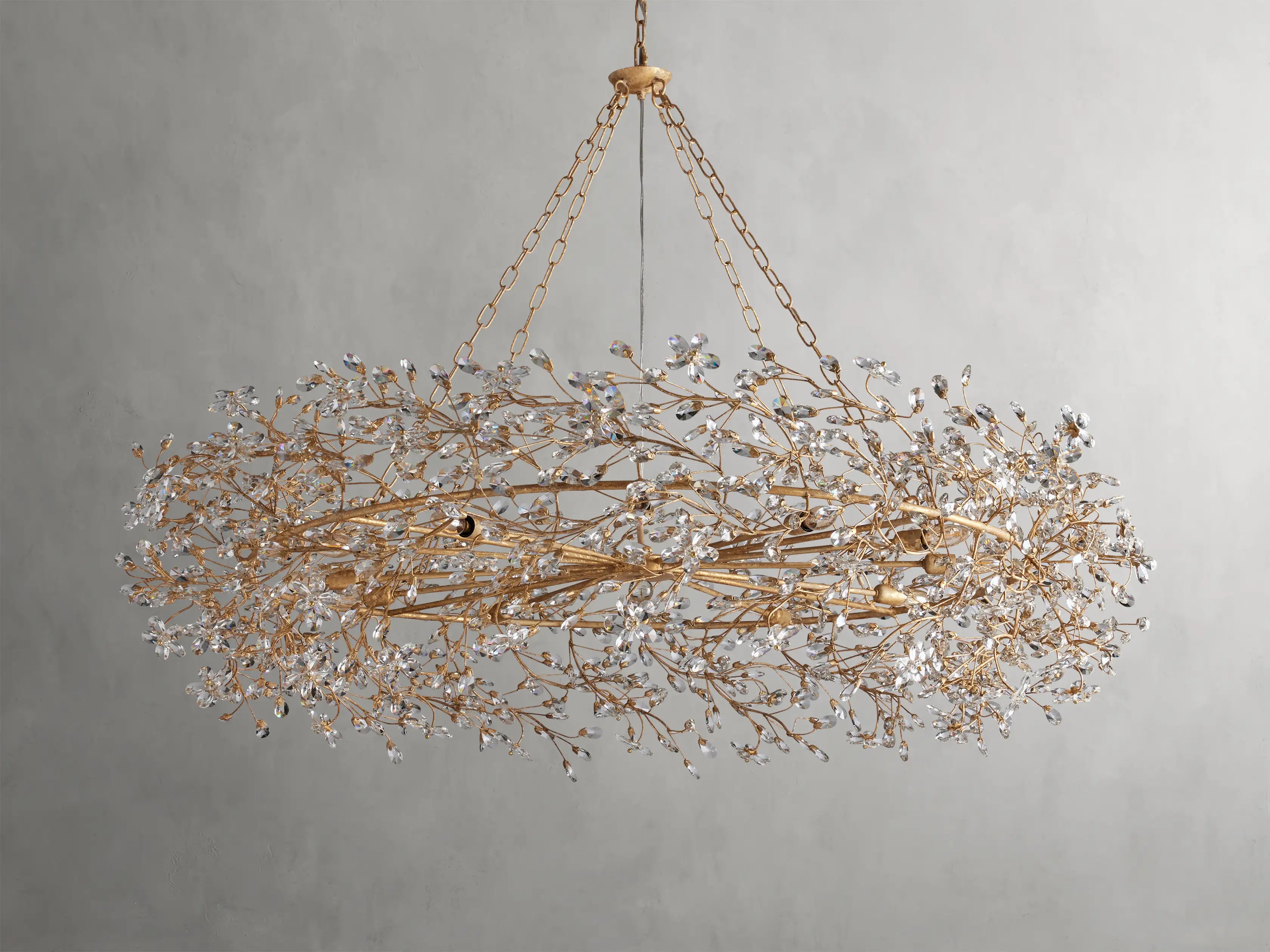Fiore Crystal Flowers Creative Crown Chandelier 39" 48" 60"