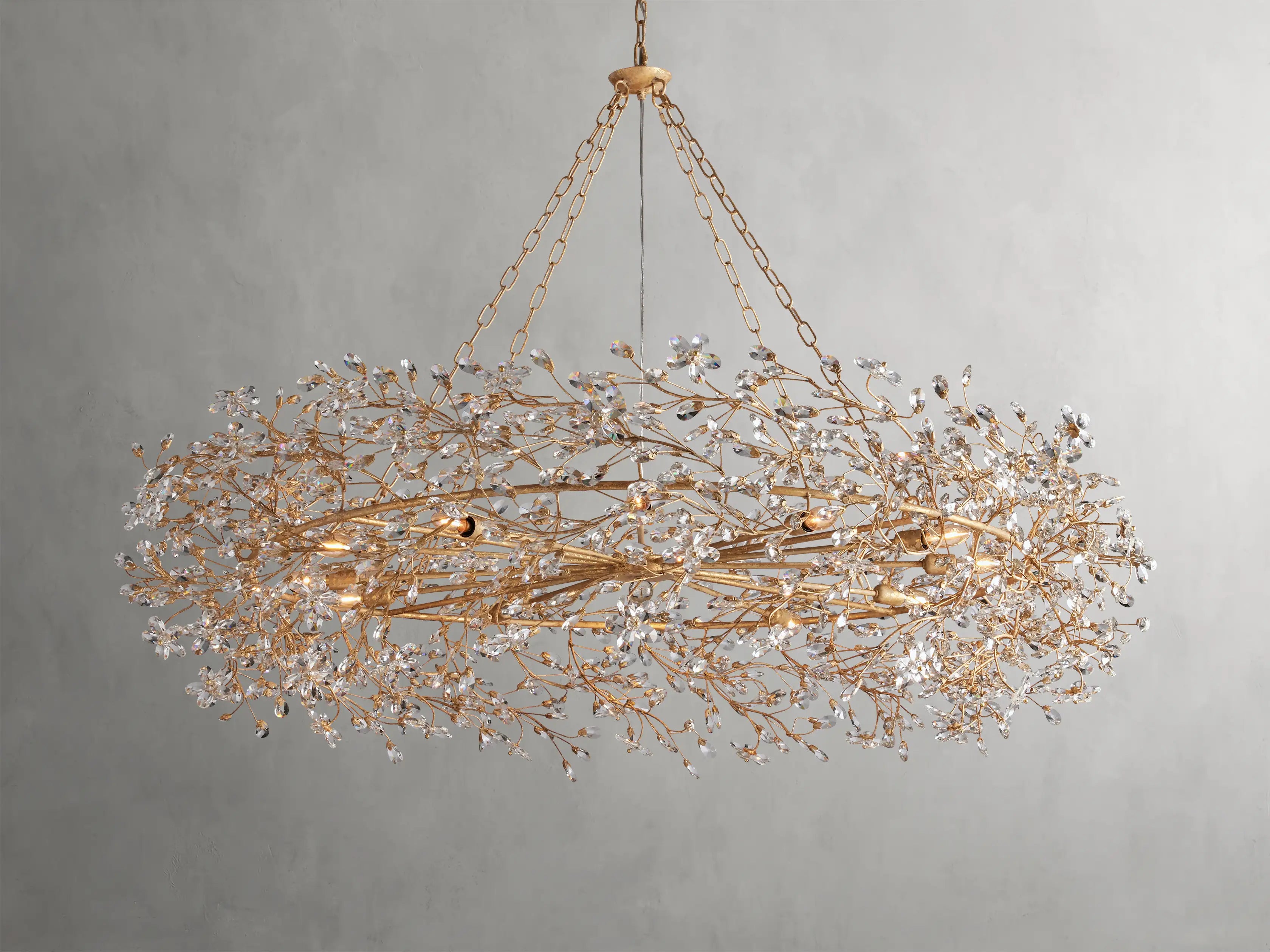 Fiore Crystal Flowers Creative Crown Chandelier 39" 48" 60"