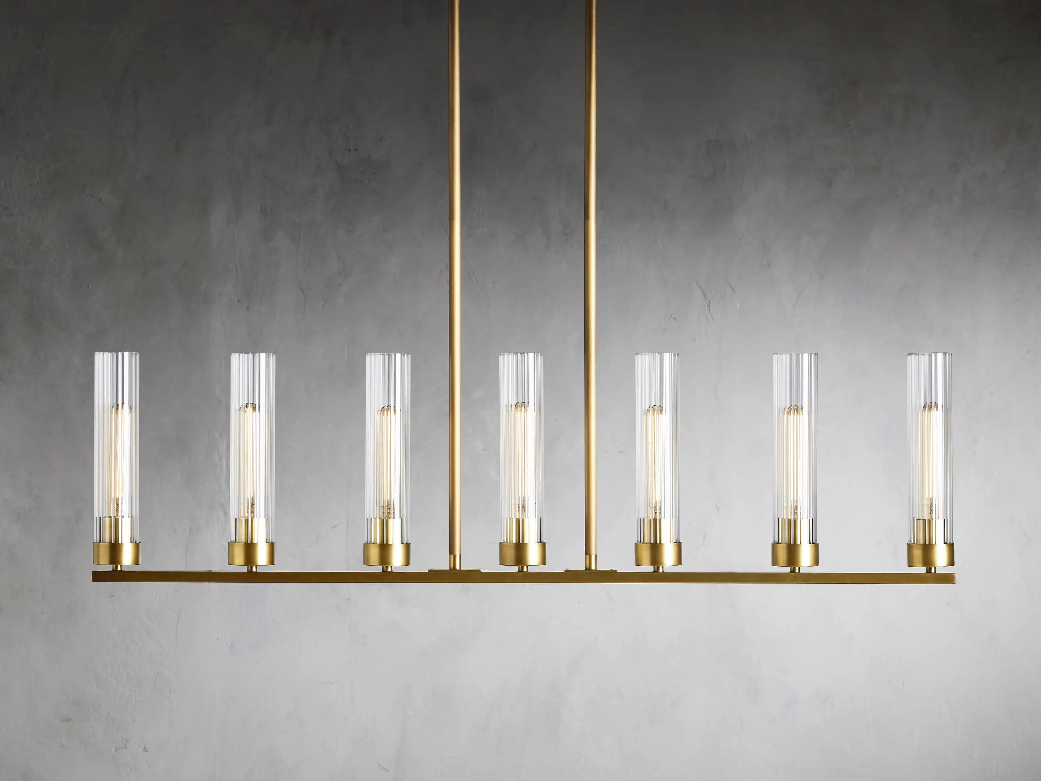 Andreas Modern Glass Linear Chandelier