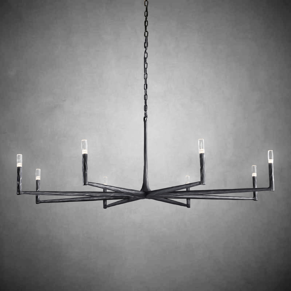Huts Vintage Twig Stripe Texture Round Chandelier 36"/48"/60"