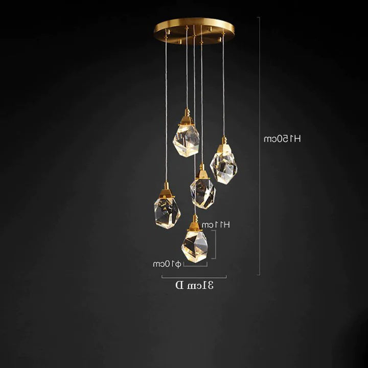Denise Prism Crystal Multi-Lights Pendant