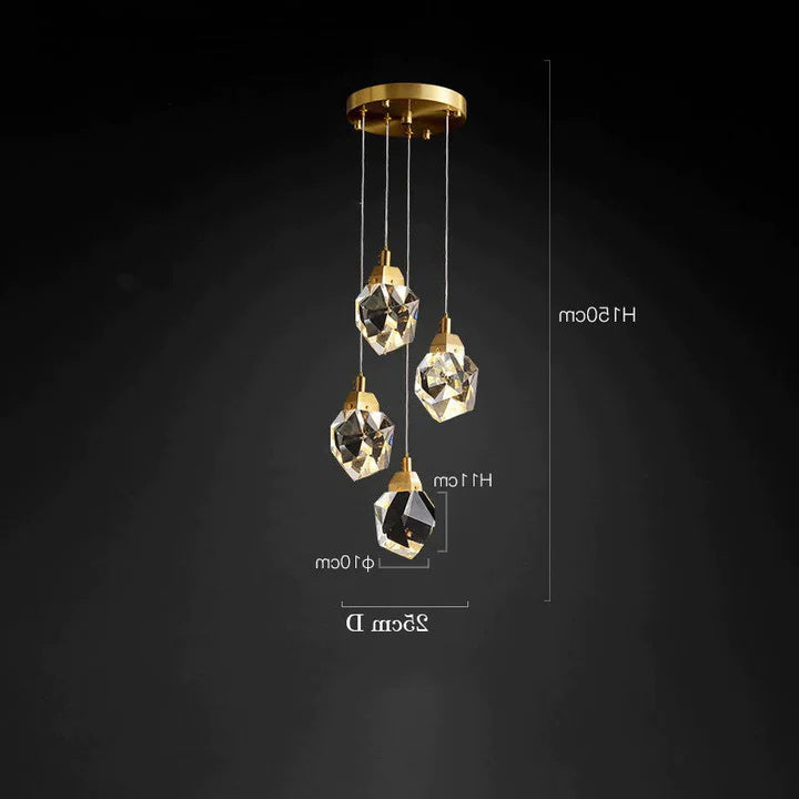 Denise Prism Crystal Multi-Lights Pendant