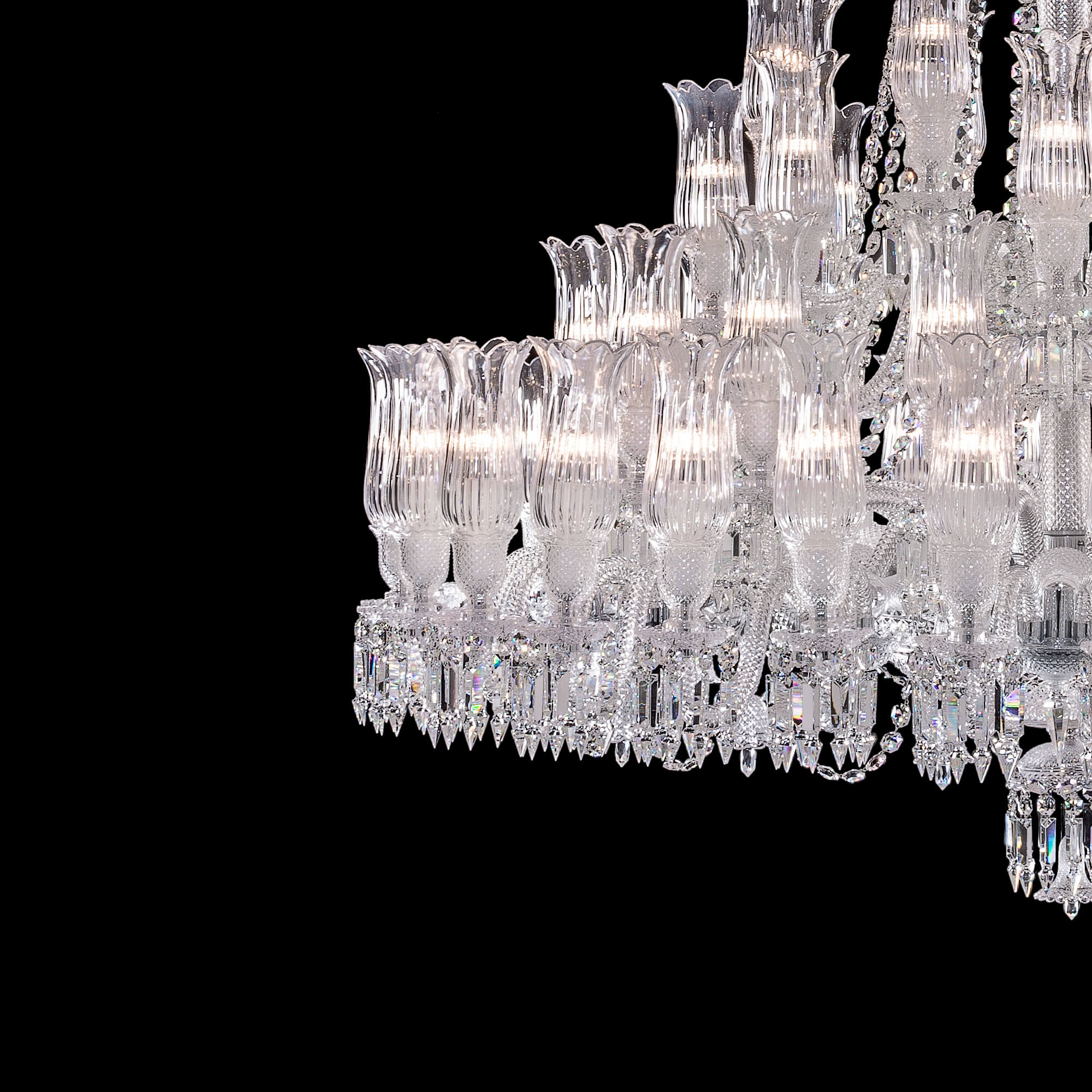 Crysara Large Entrance Crystal Chandelier