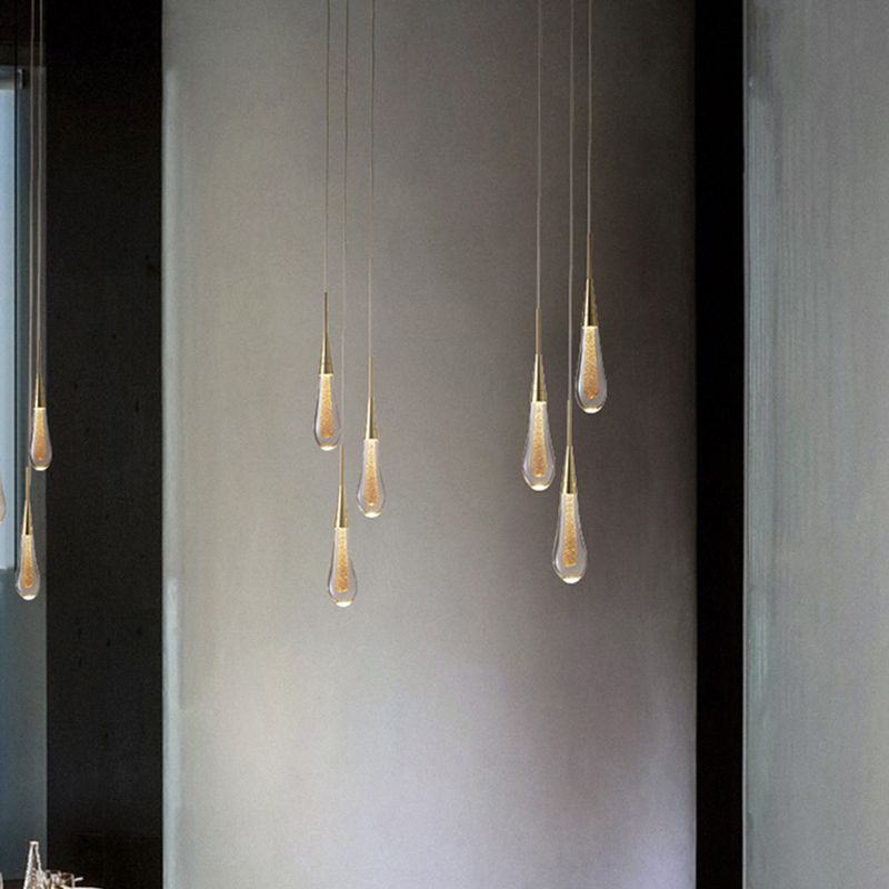 Valentina Teardrop Pendant Light Crystal Metal Bedroom