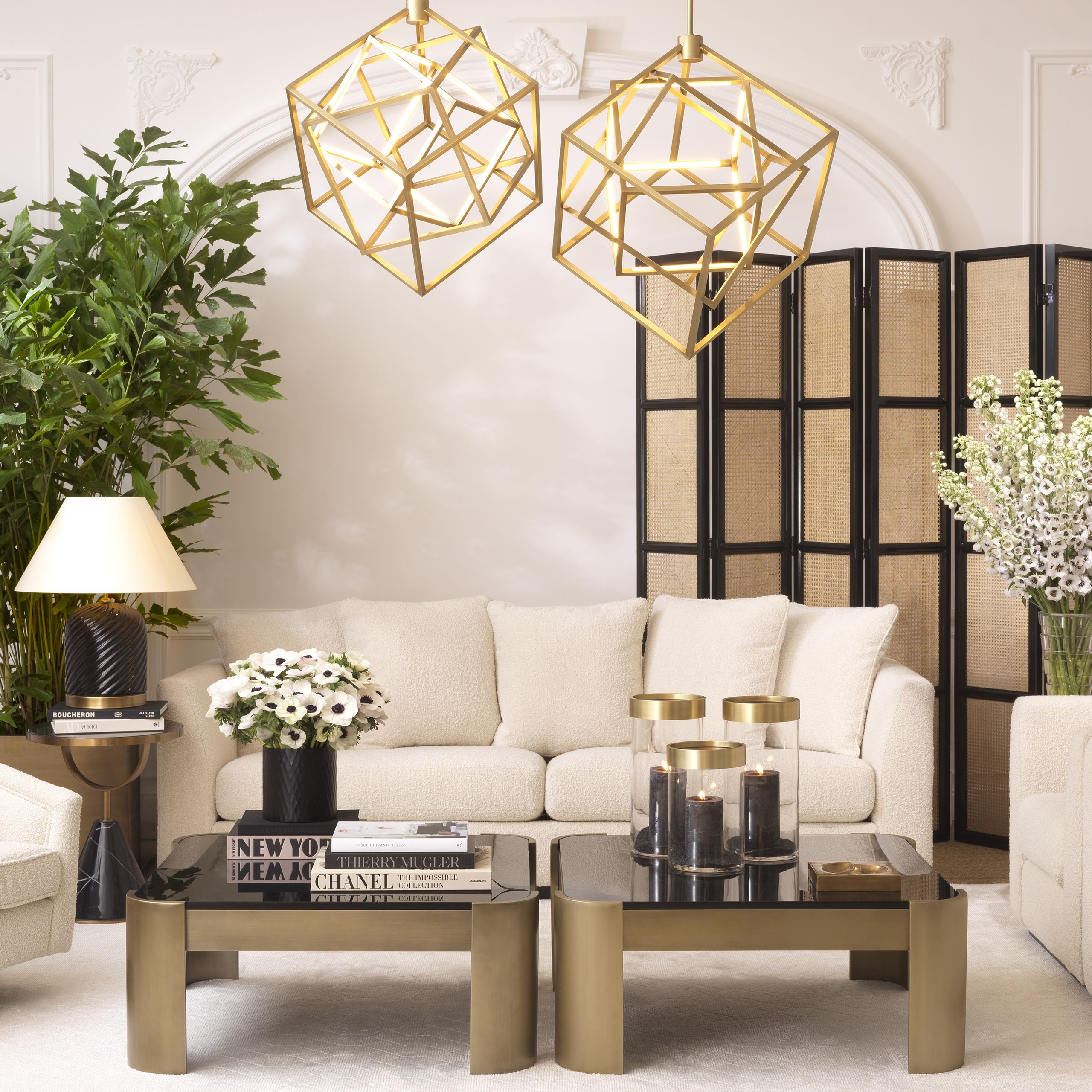 Denise Brigitte Modern Brass Chandelier