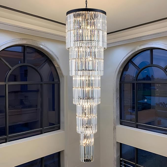 Luxury Modern Long Staircase K9 Chandeliers