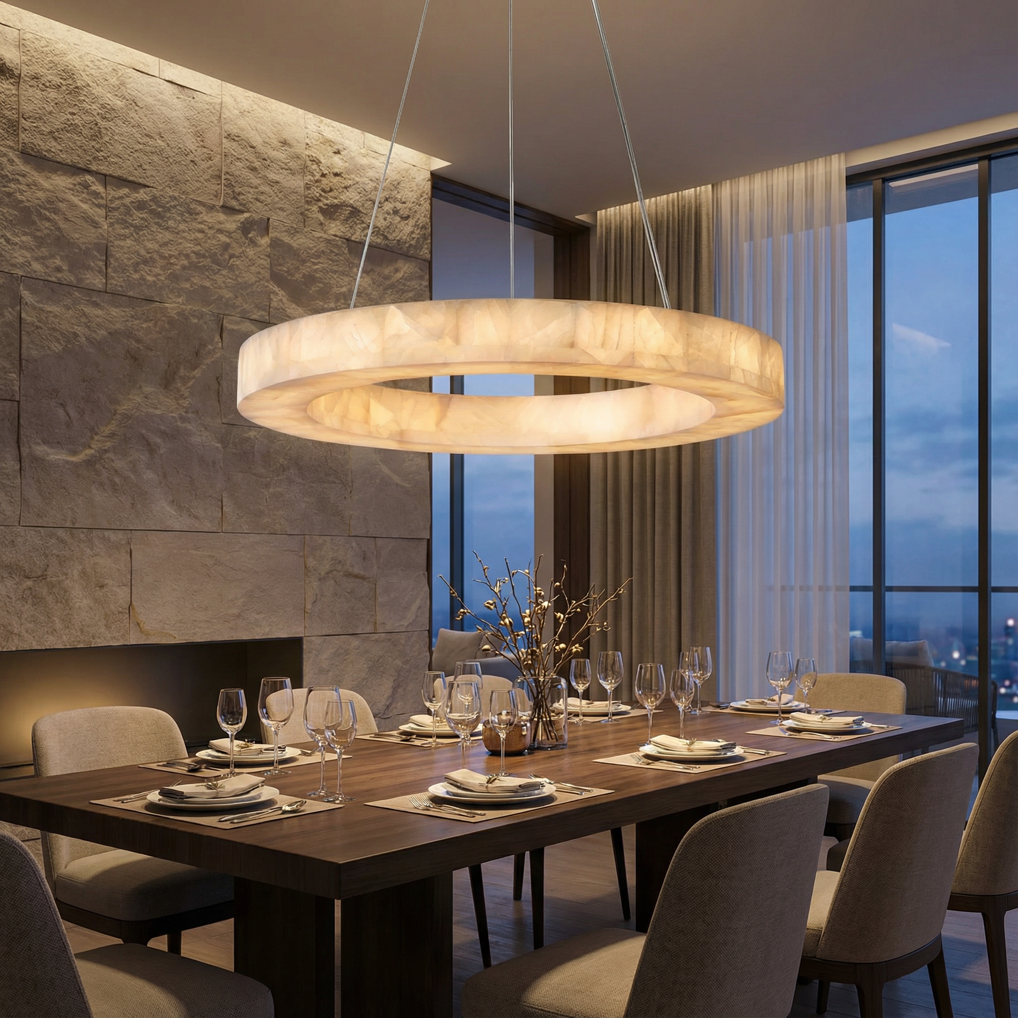 Hanner Round Chandelier 31"