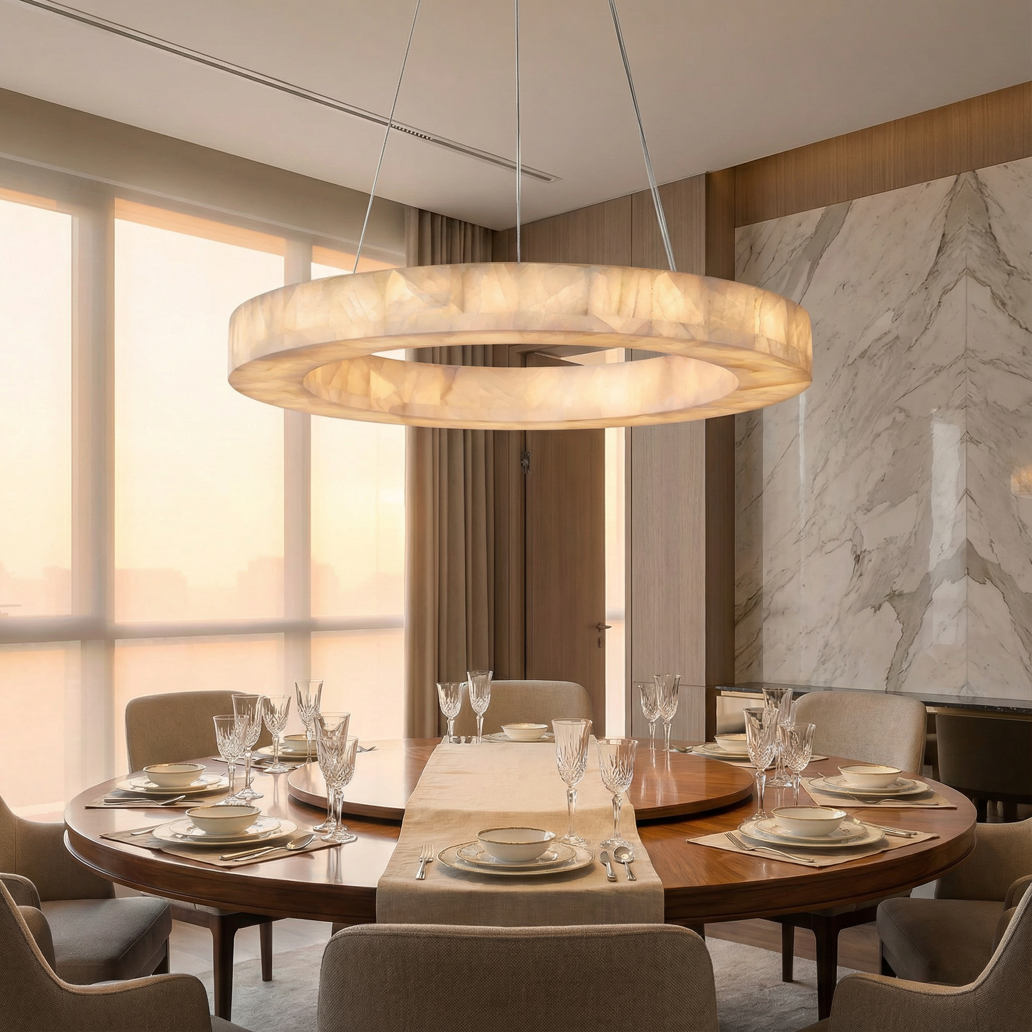 Hanner Round Chandelier 31"