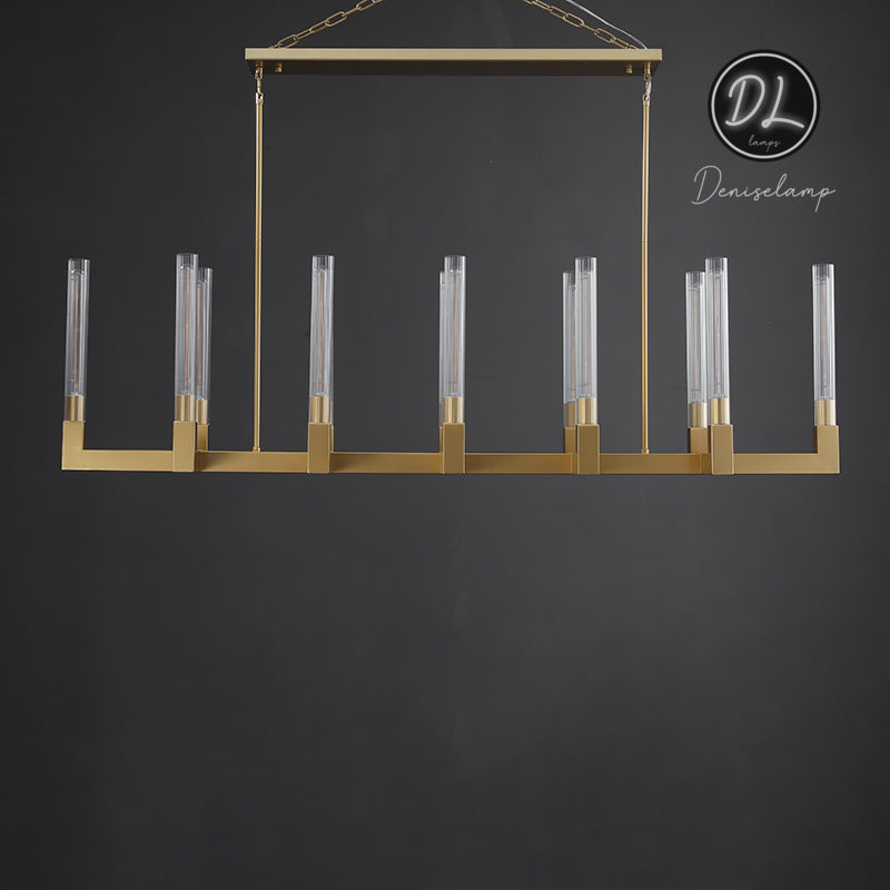 Elegance Modern Gorgeous Flow Stripe Linear Chandelier 67"