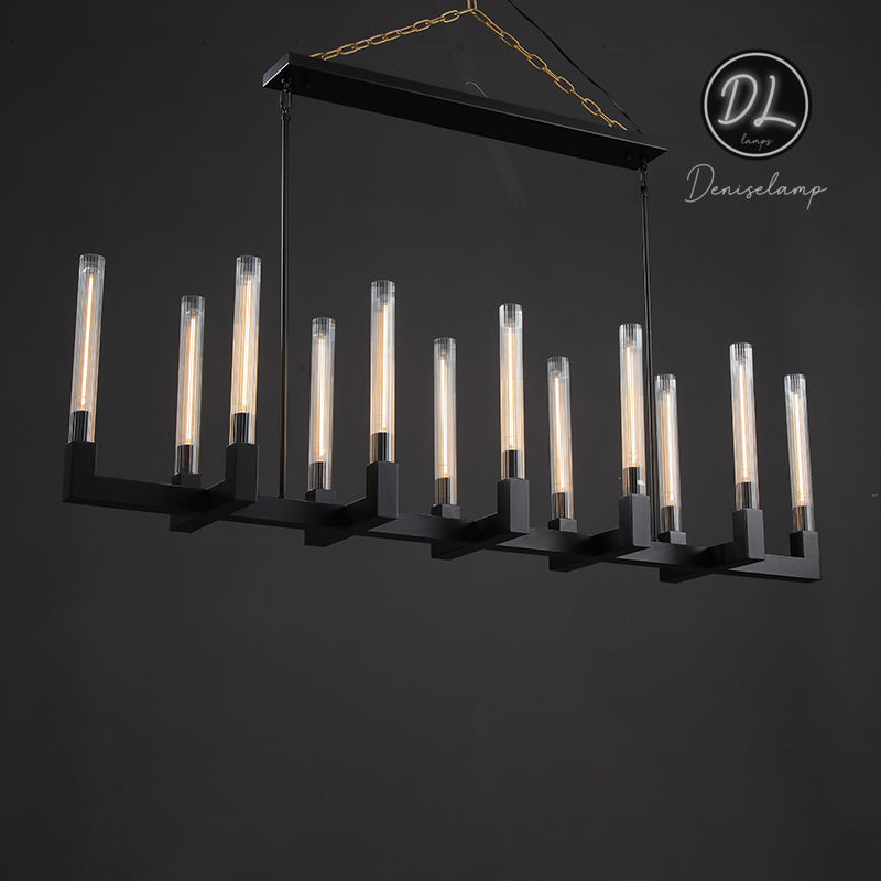 Elegance Modern Gorgeous Flow Stripe Linear Chandelier 67"