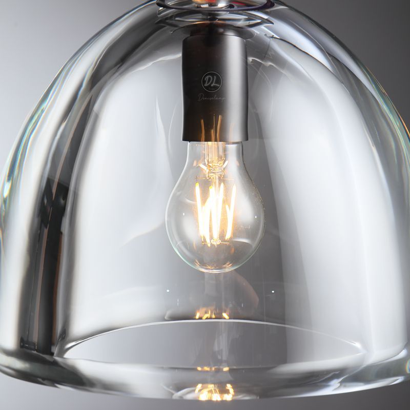 MechFriction K9 Glass Cloche Pendant Light 10"/14"/18"
