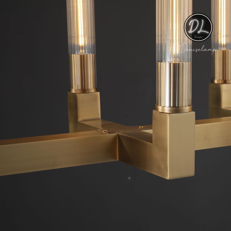Elegance Modern Gorgeous Flow Stripe Linear Chandelier 67"