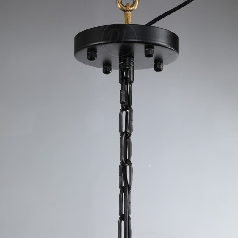 Golden Tea Modern Round Glass Chandelier 48"